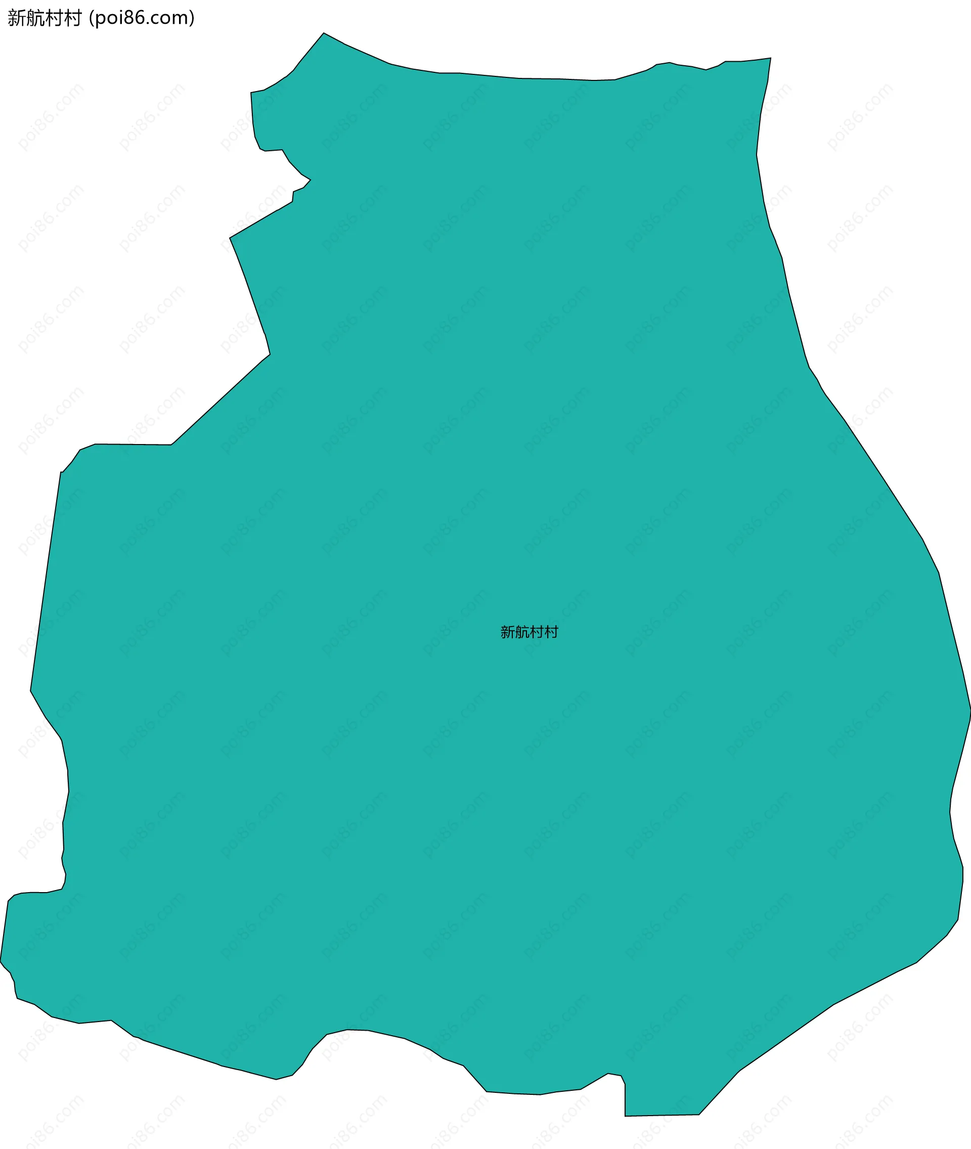 新航村村边界地图