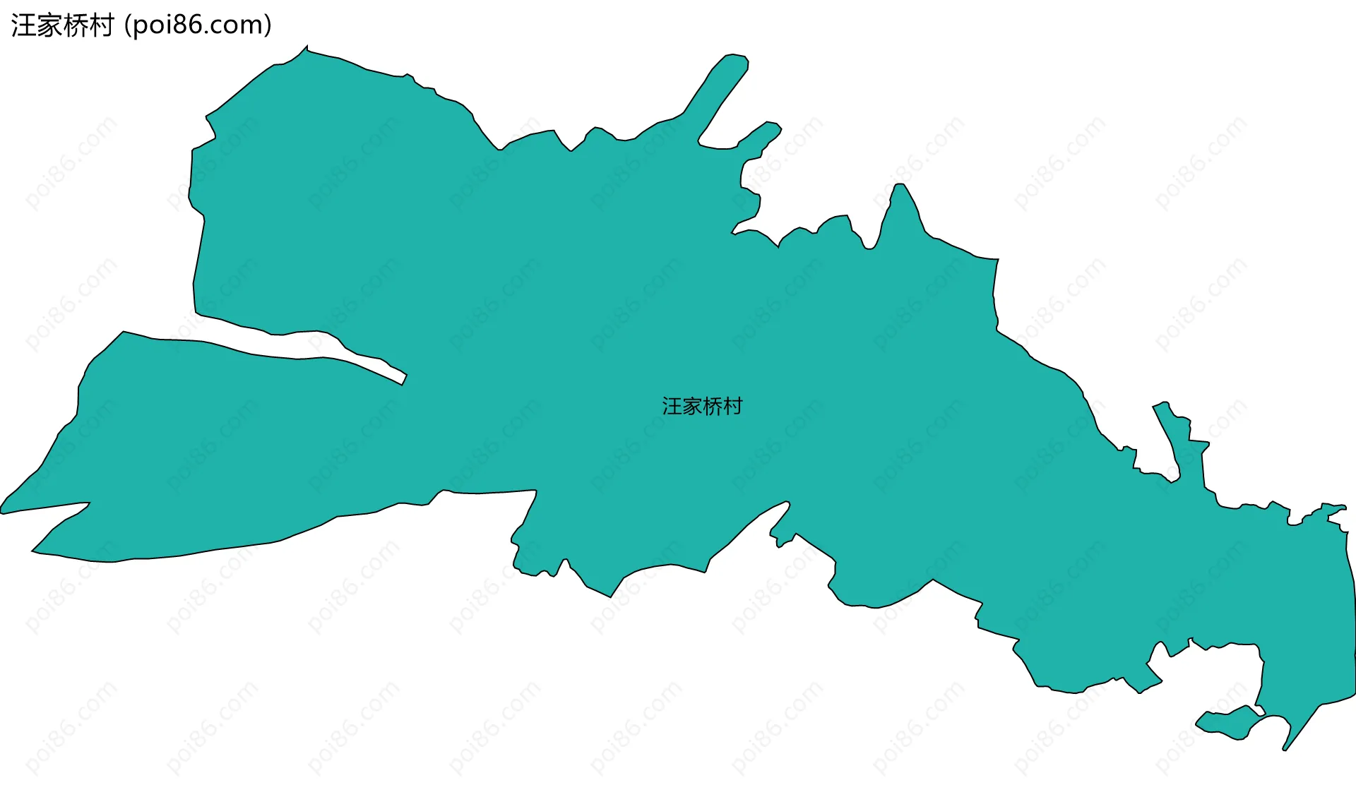 汪家桥村边界地图