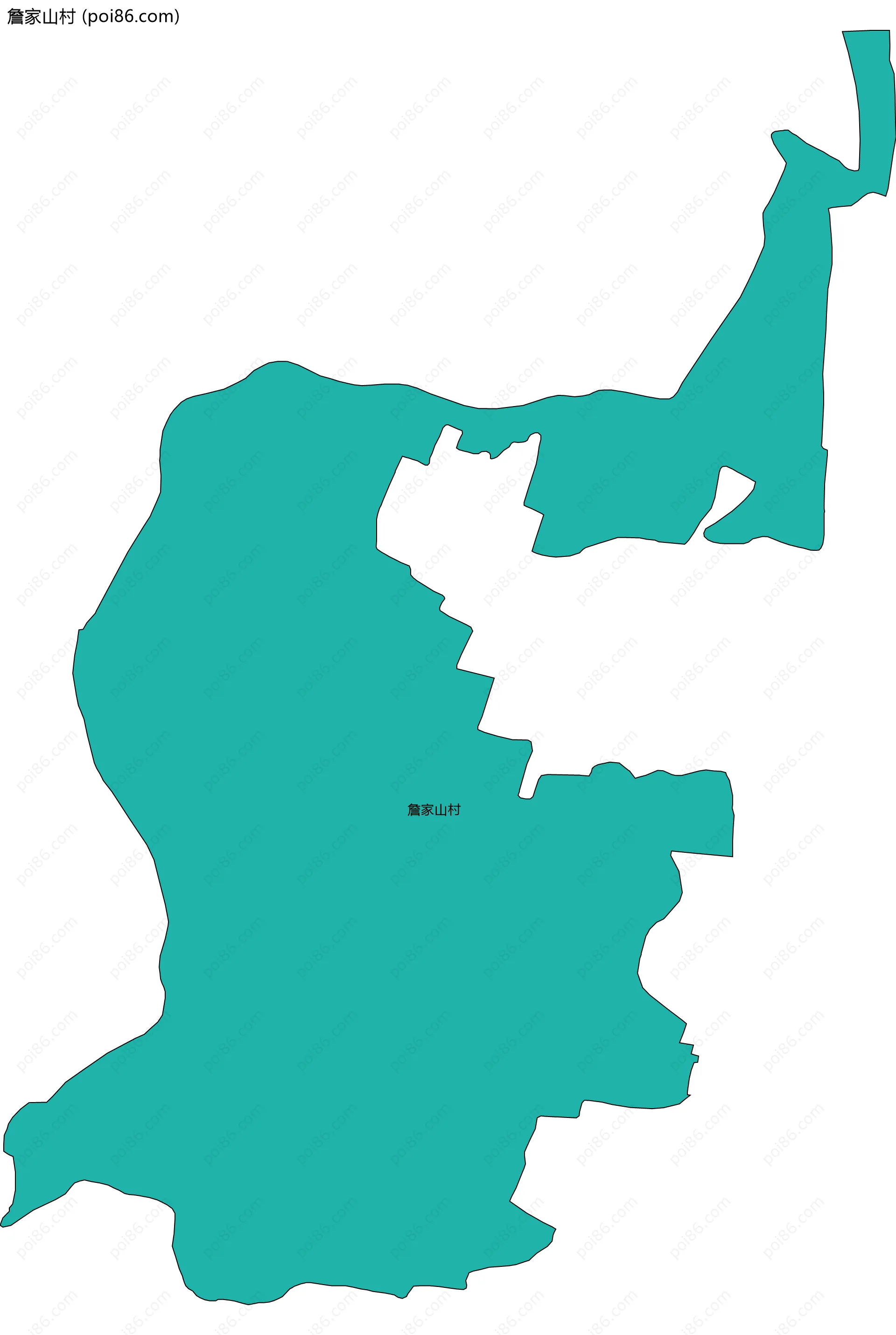 詹家山村边界地图