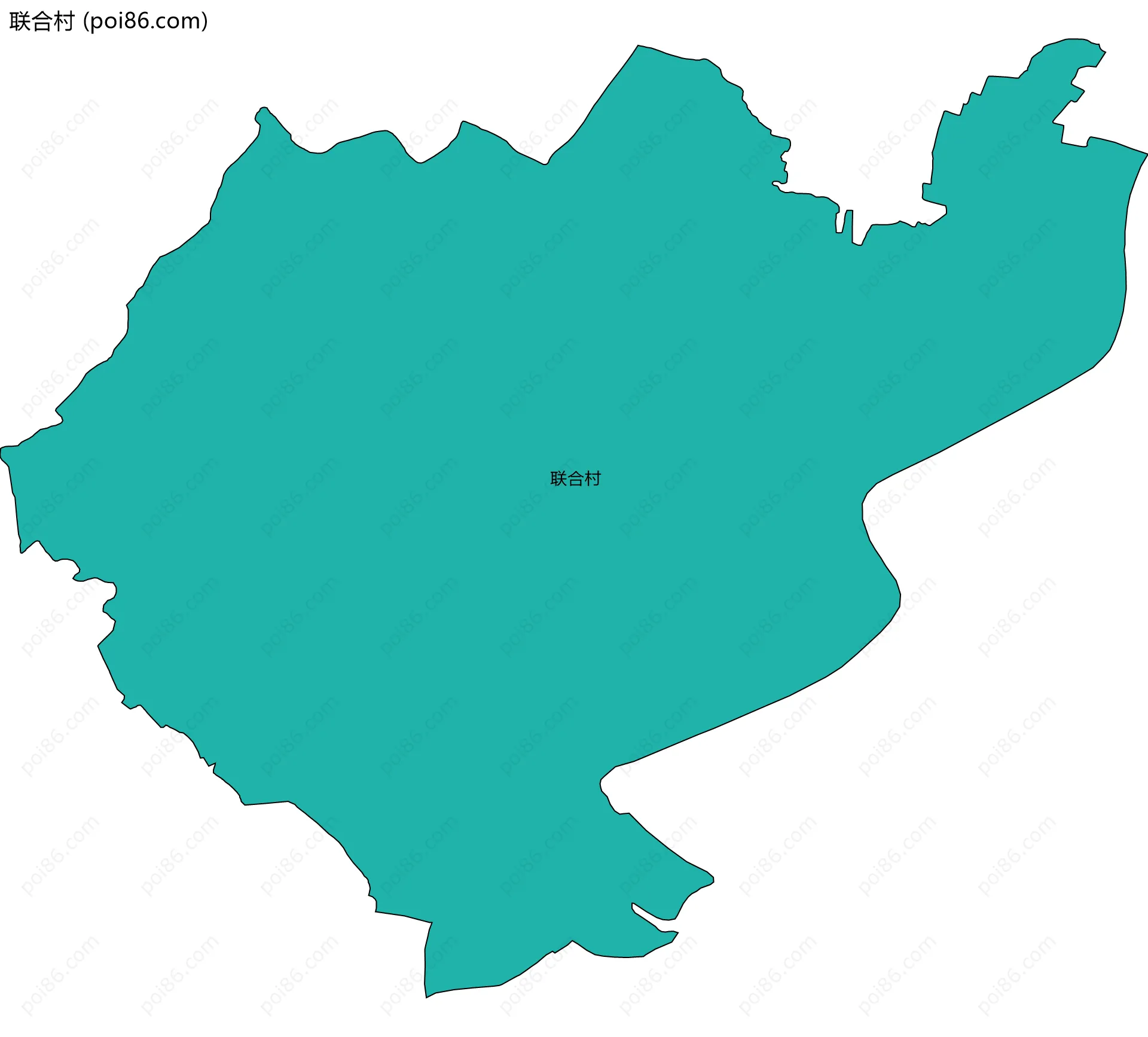 联合村边界地图