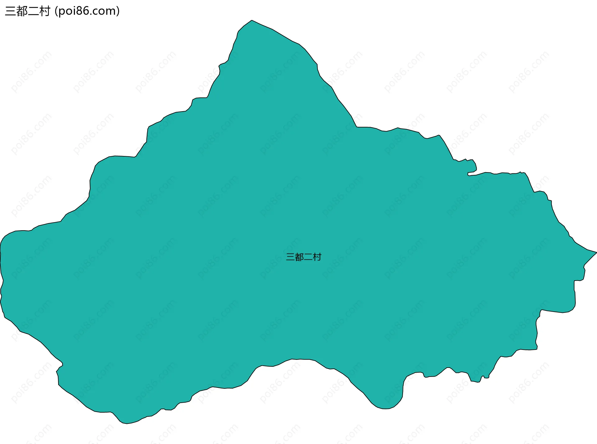 三都二村边界地图
