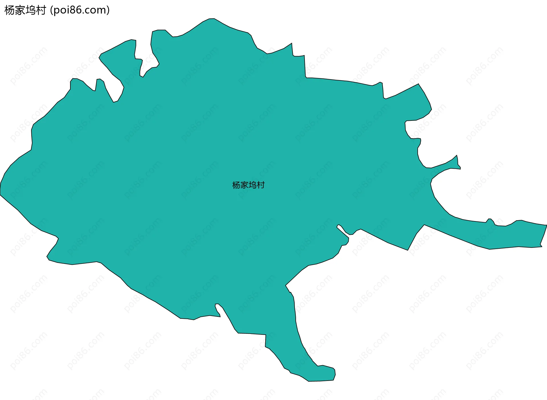 杨家坞村边界地图