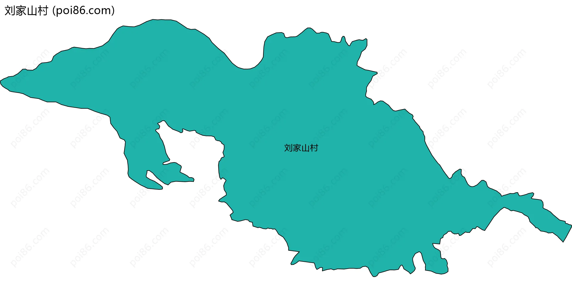 刘家山村边界地图