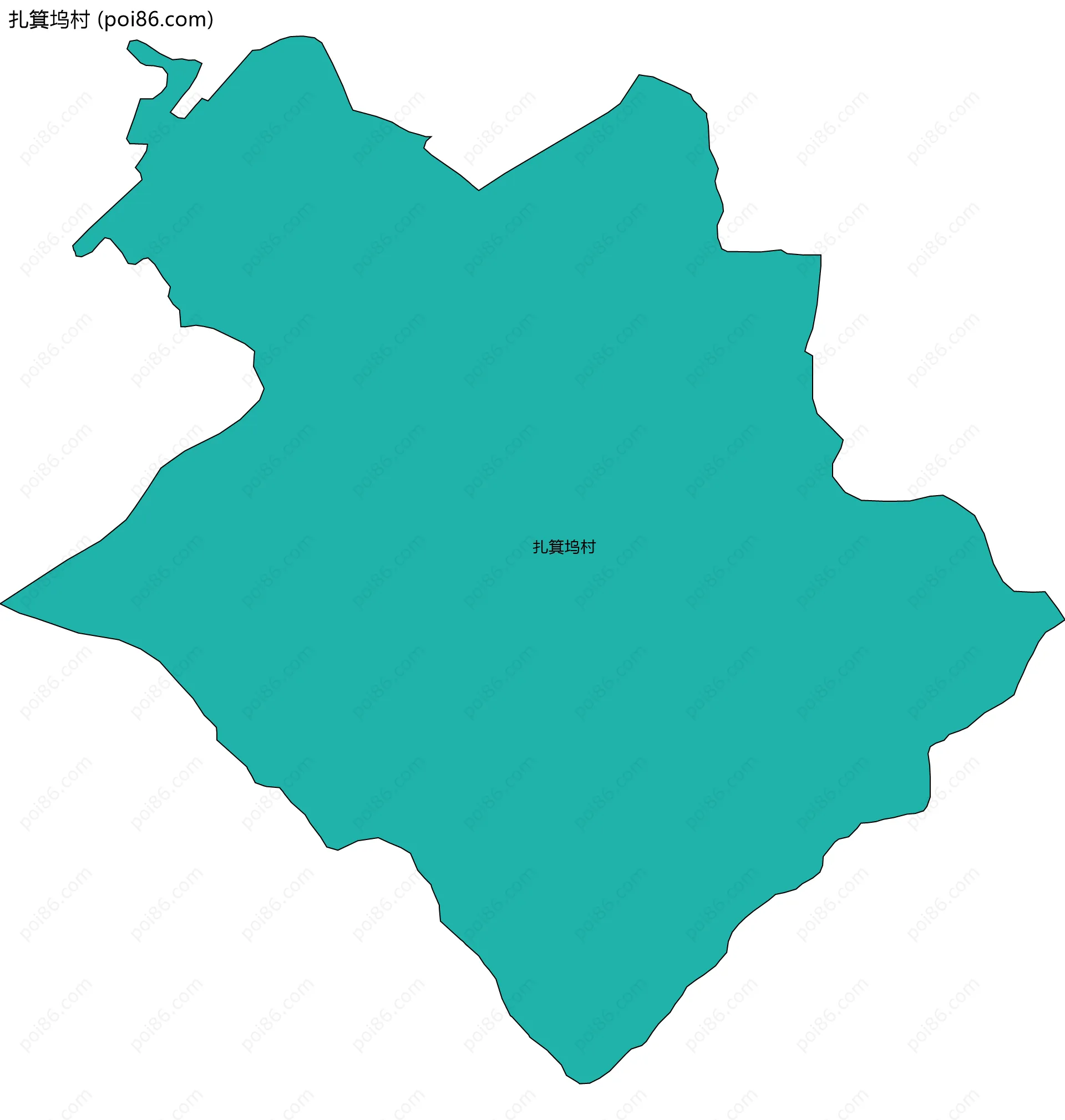 扎箕坞村边界地图