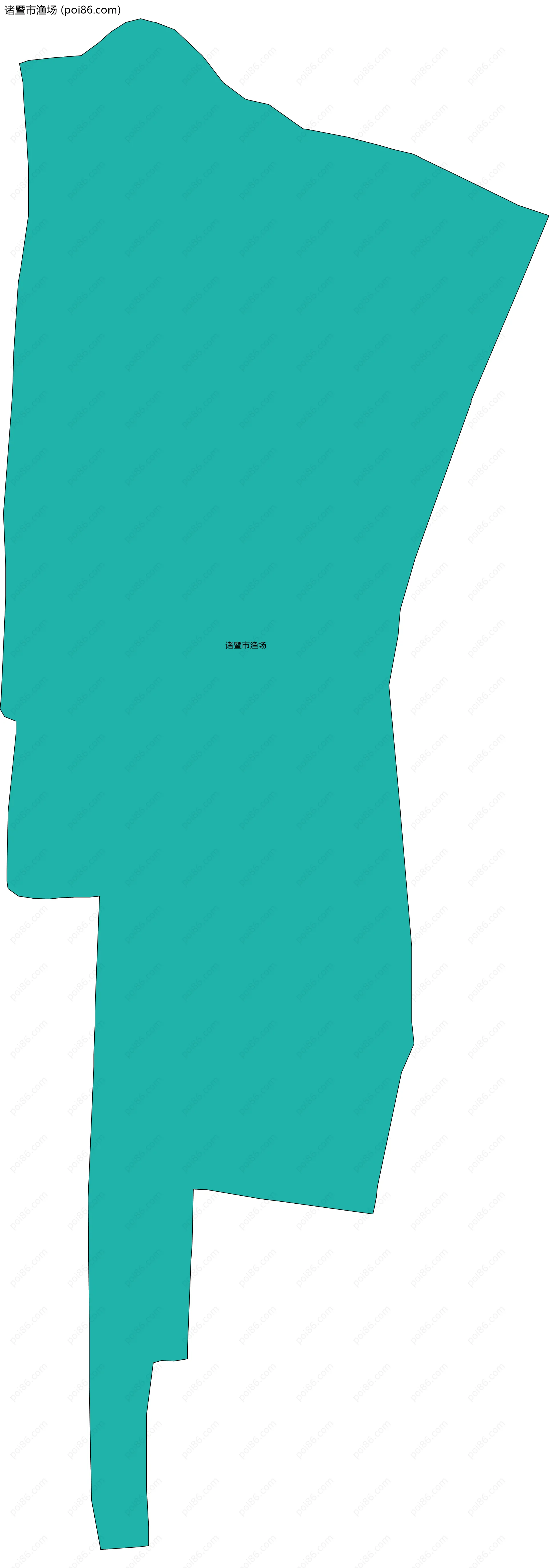 诸暨市渔场边界地图