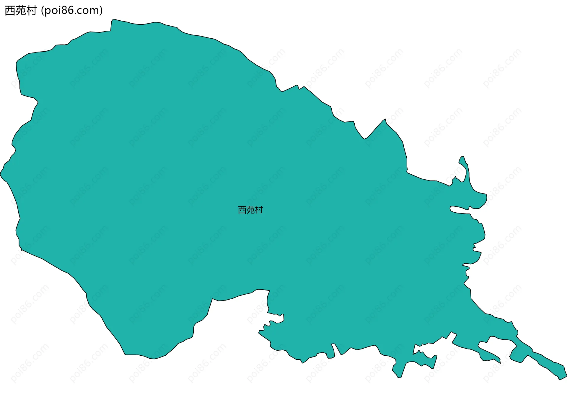 西苑村边界地图