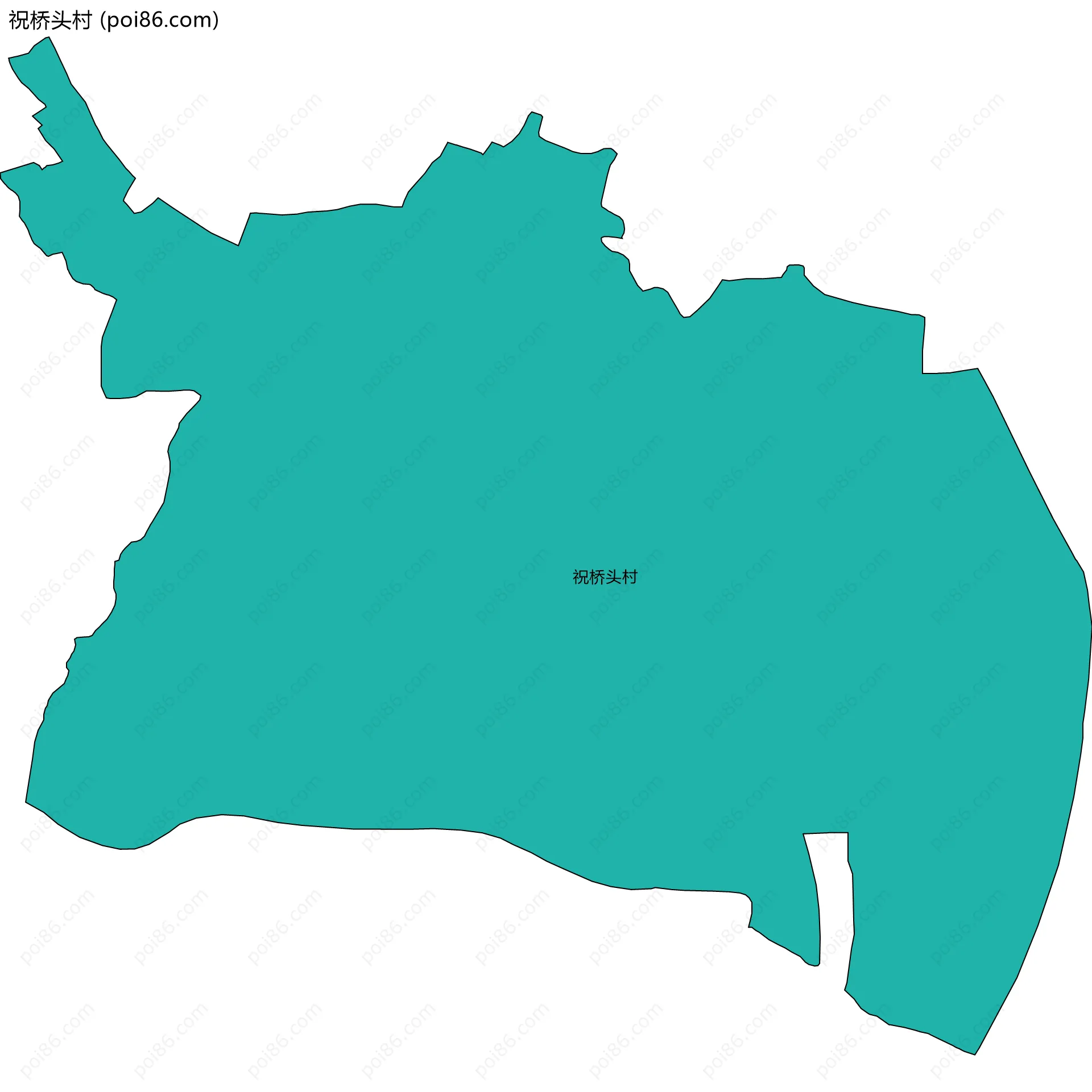祝桥头村边界地图