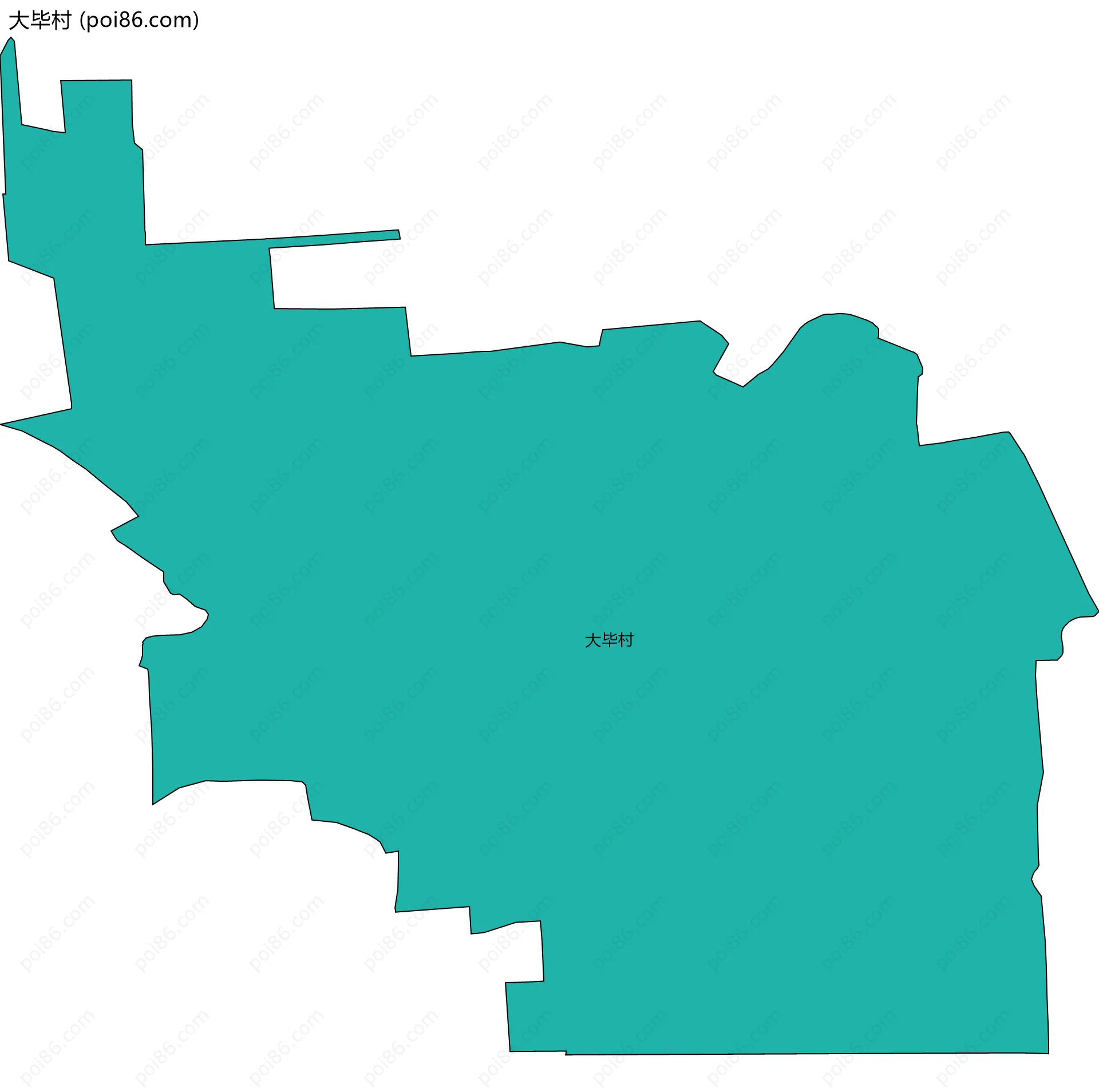 大毕村边界地图