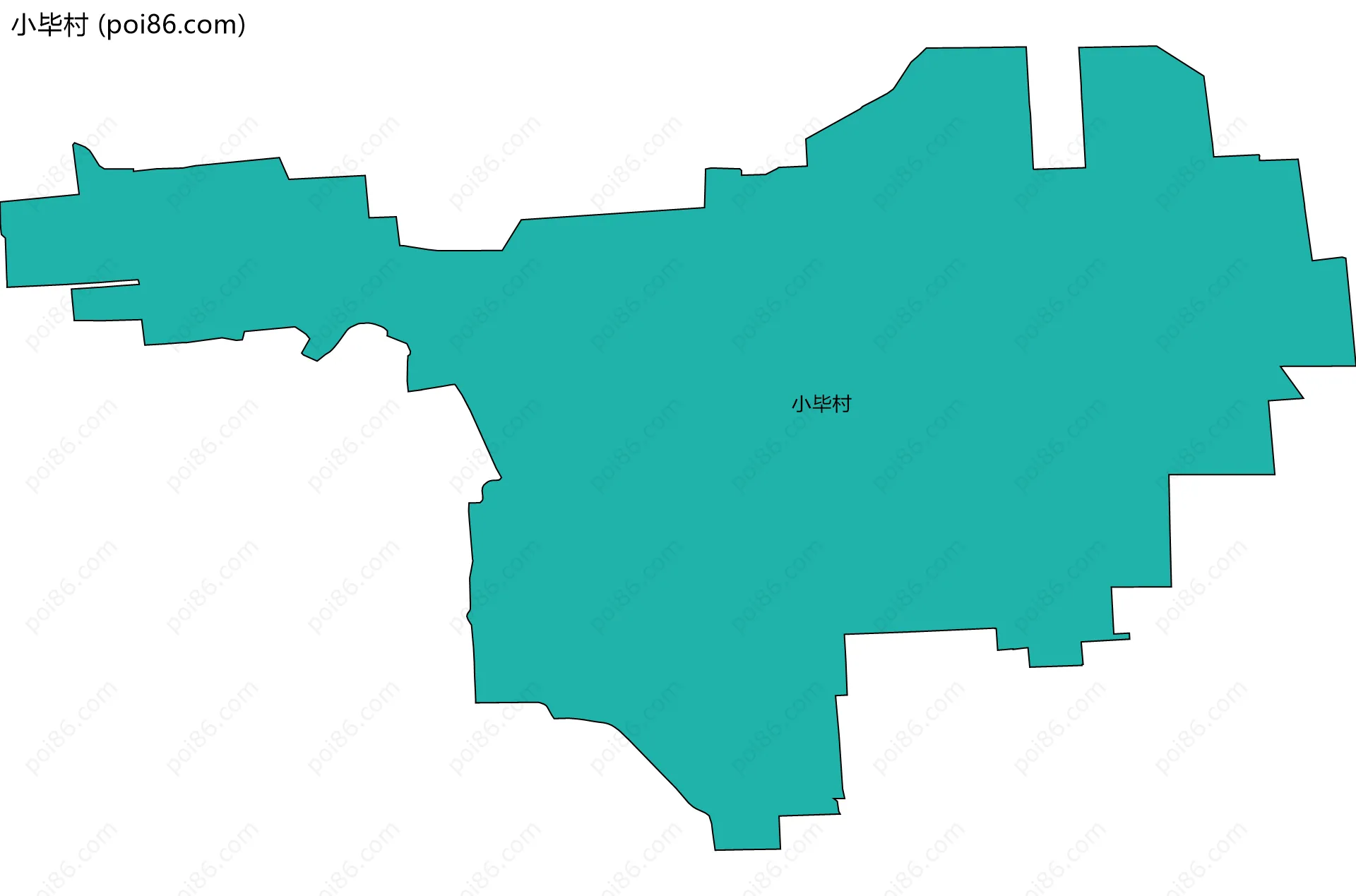小毕村边界地图