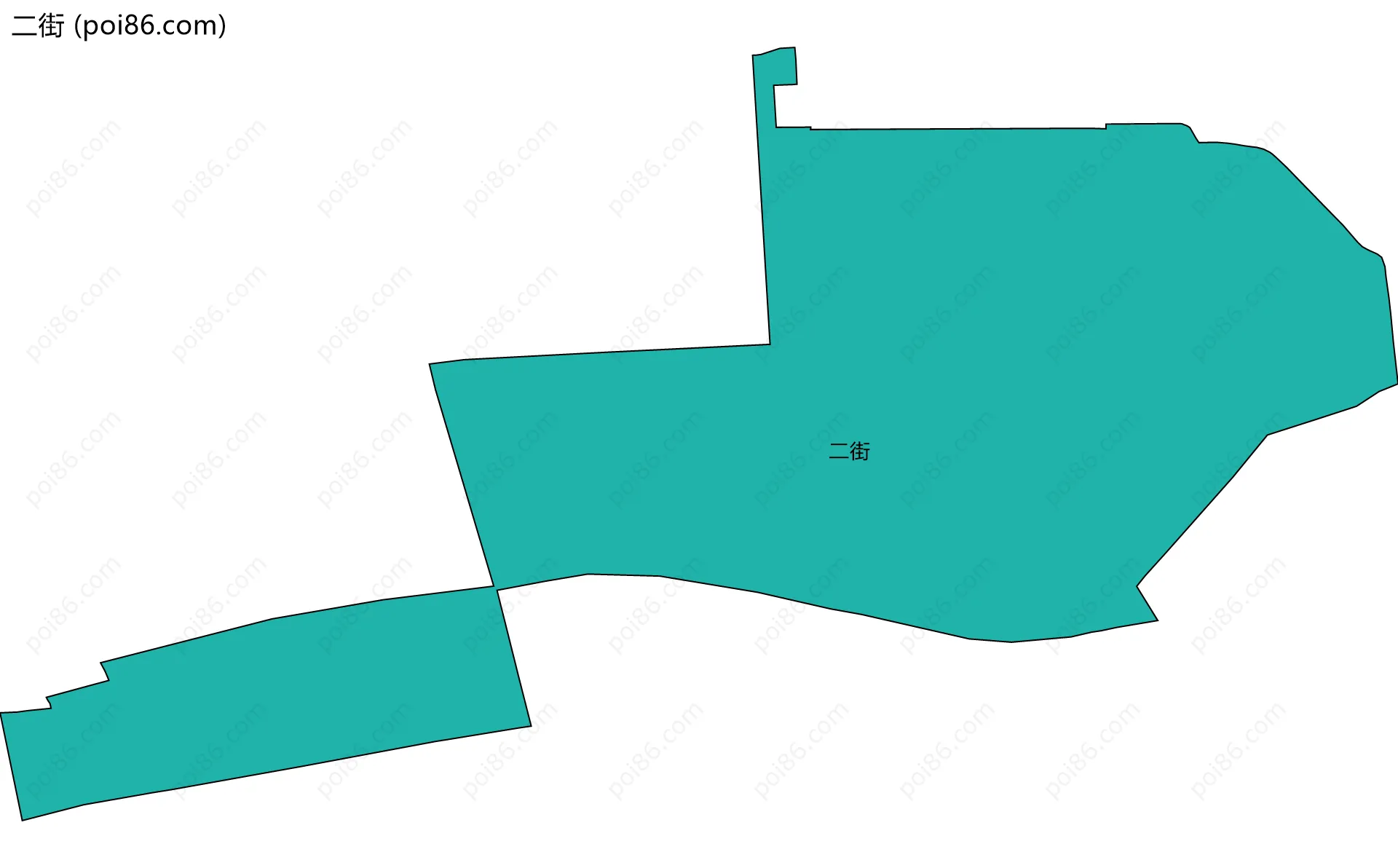 二街边界地图