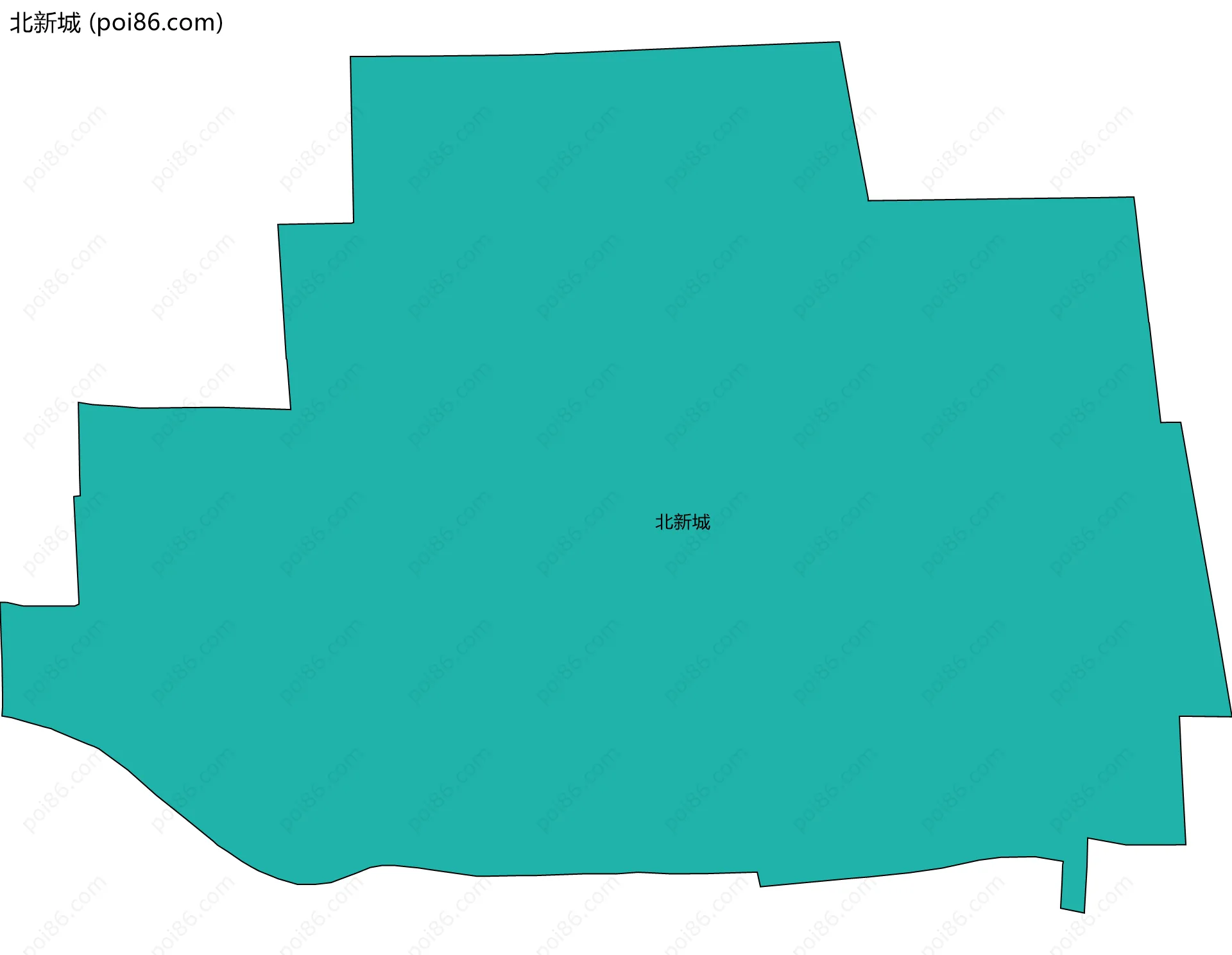 北新城边界地图