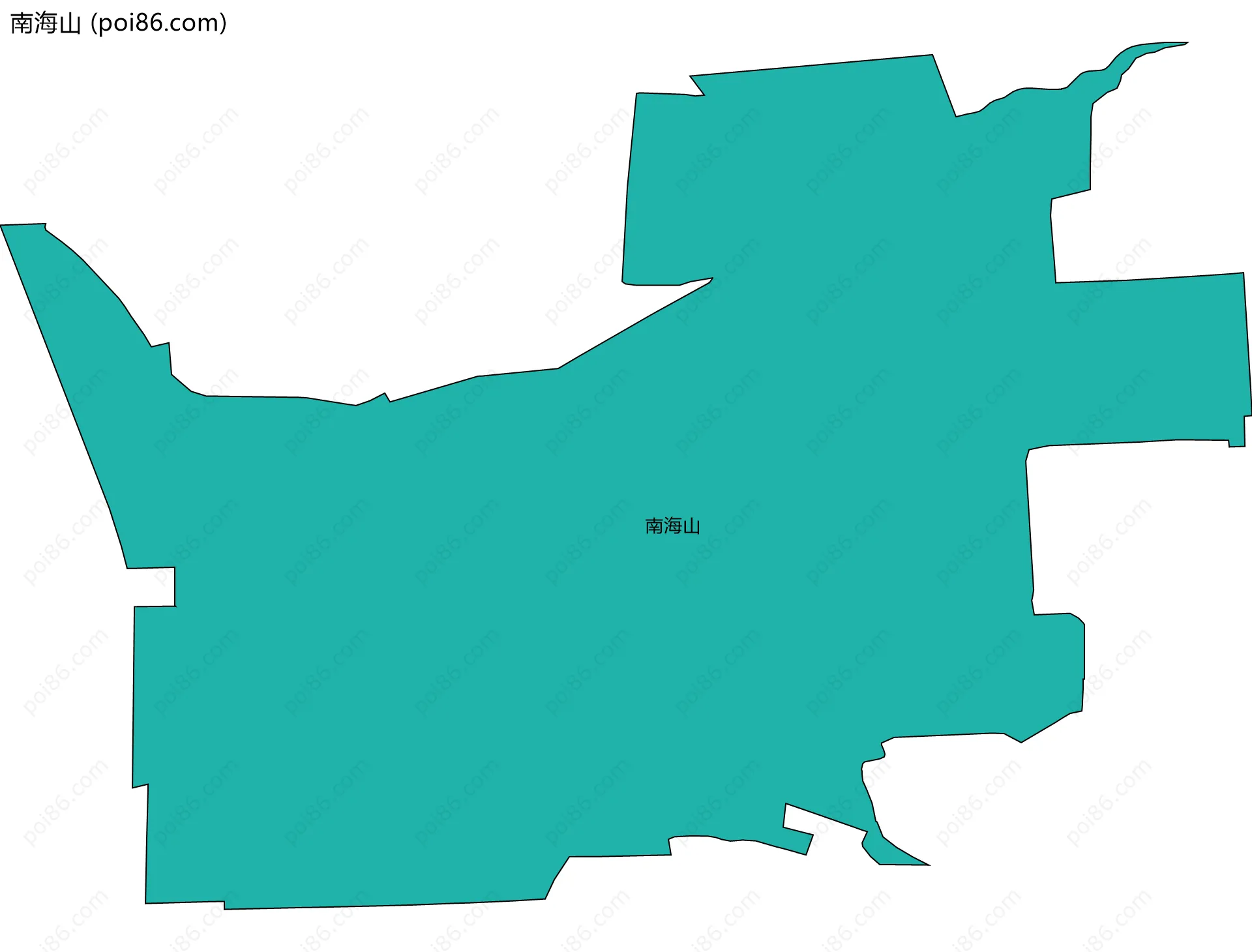 南海山边界地图