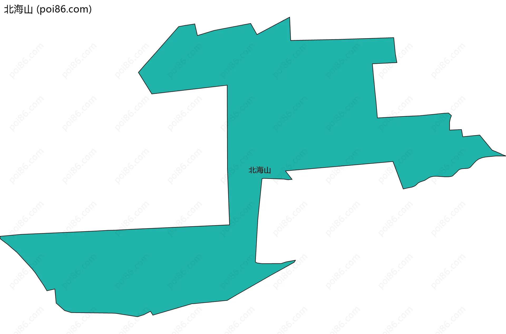 北海山边界地图