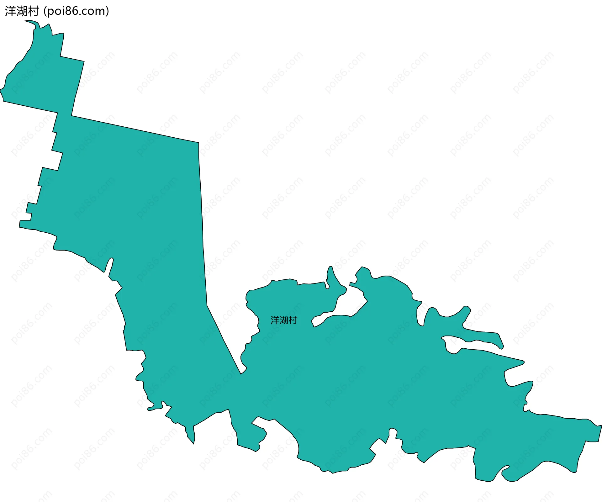 洋湖村边界地图