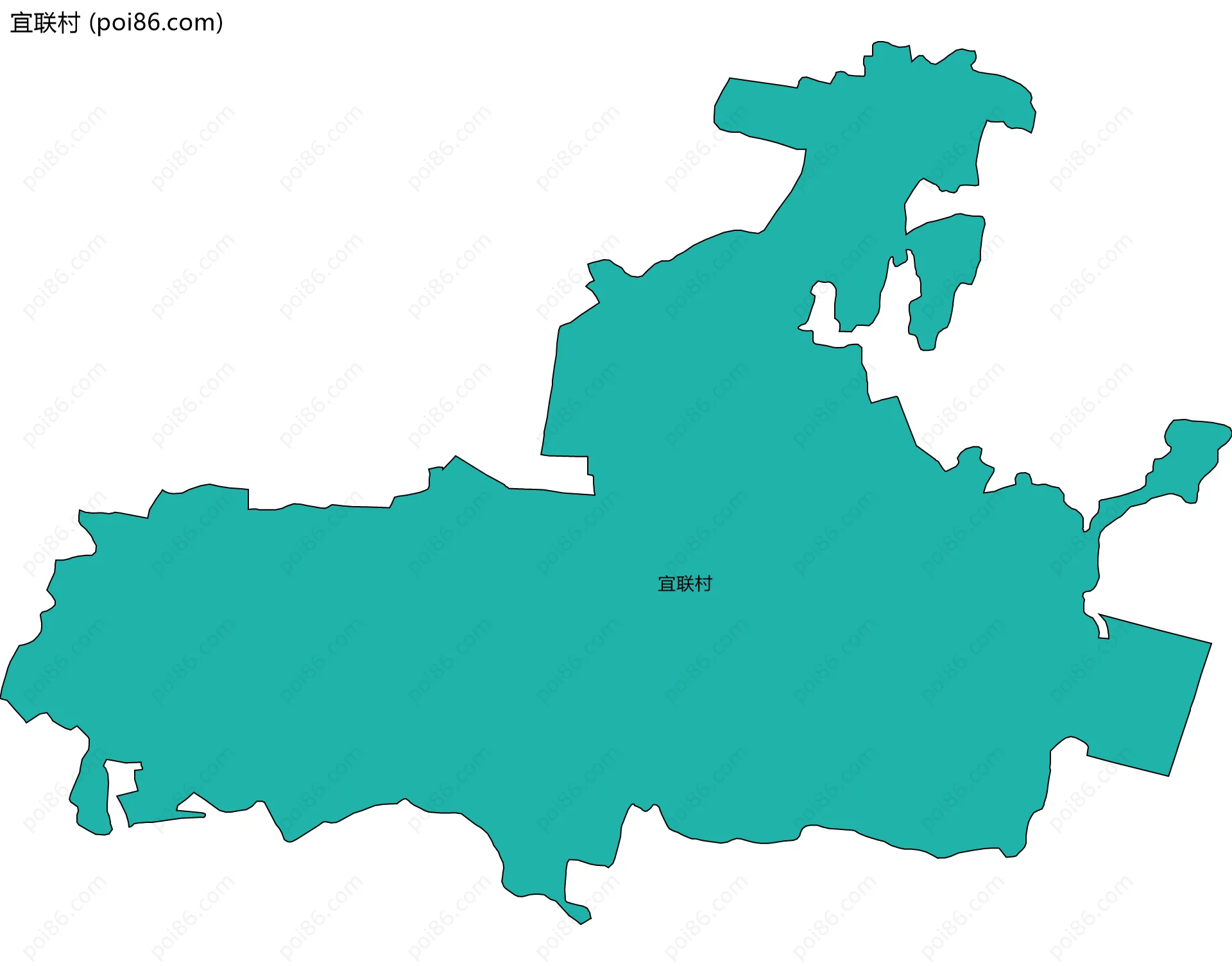 宜联村边界地图