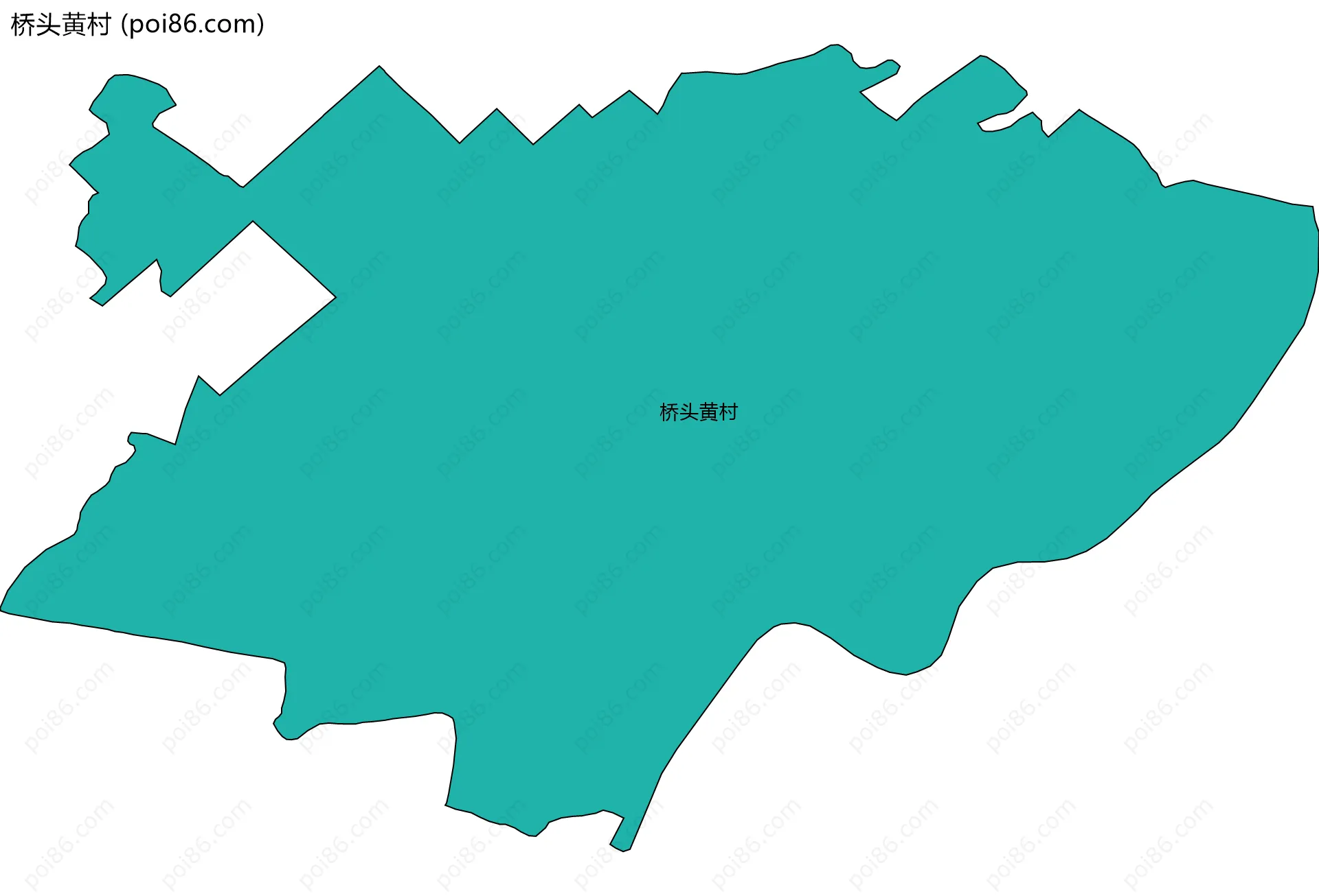 桥头黄村边界地图