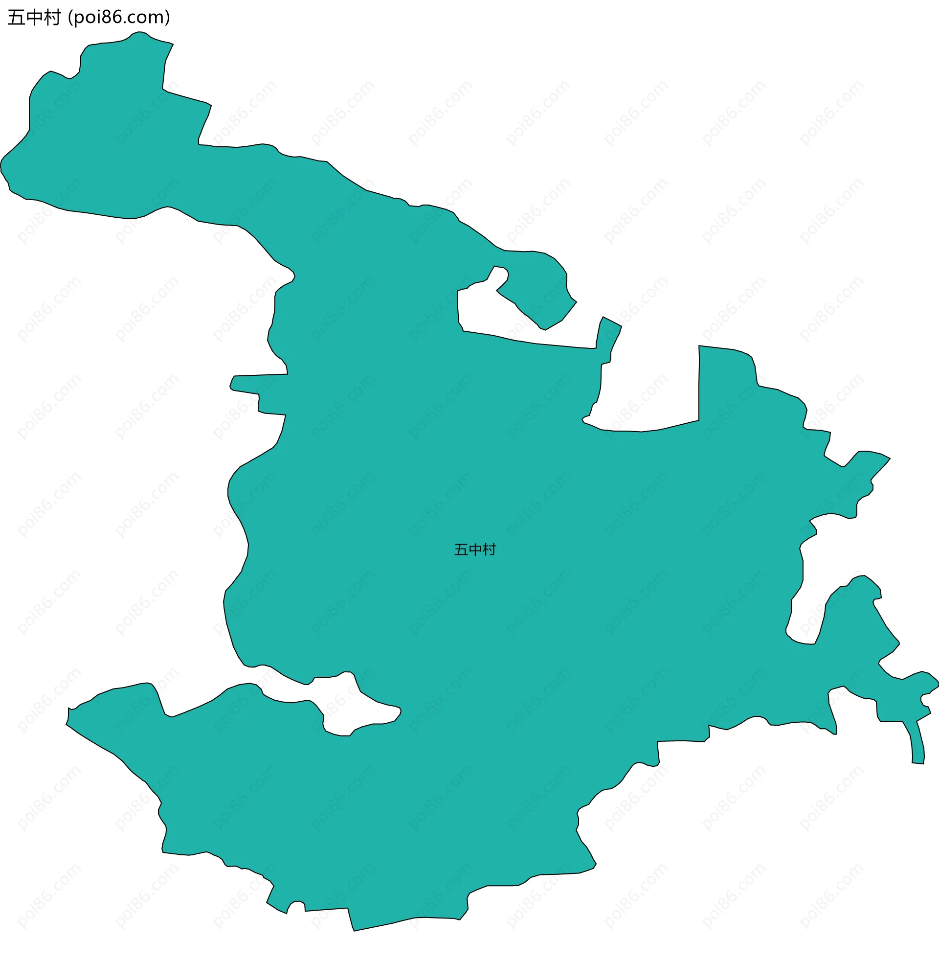 五中村边界地图