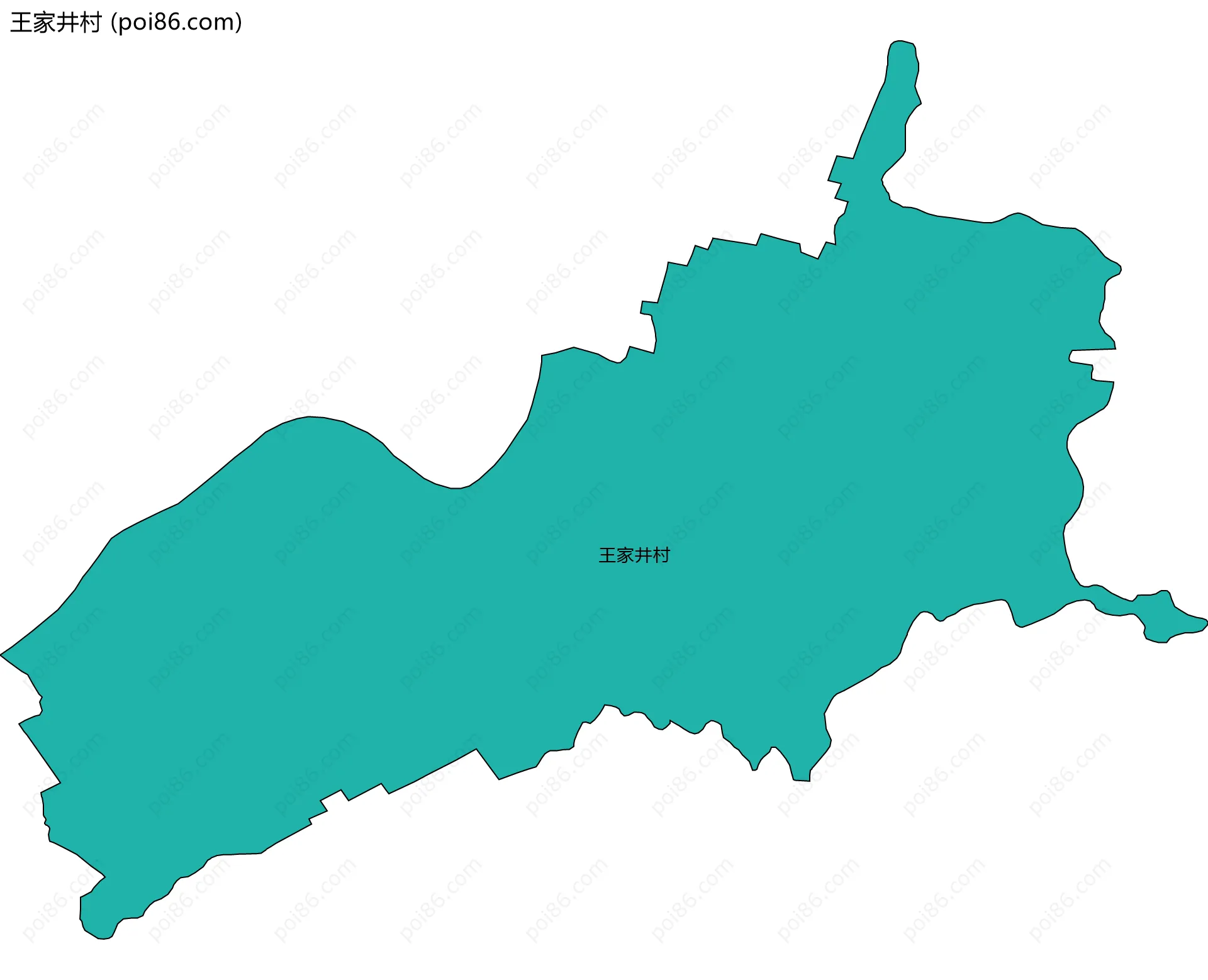王家井村边界地图