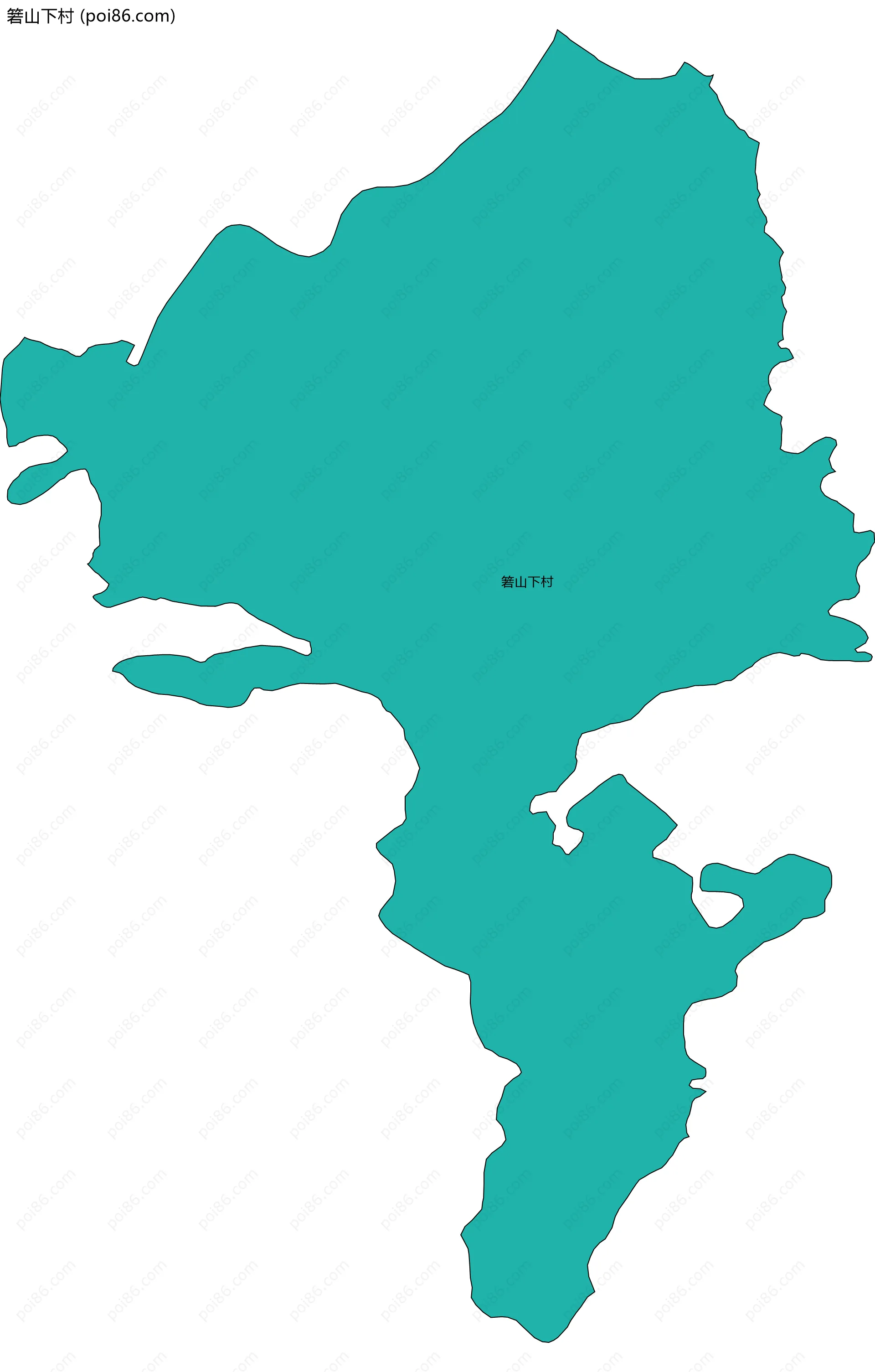 箬山下村边界地图