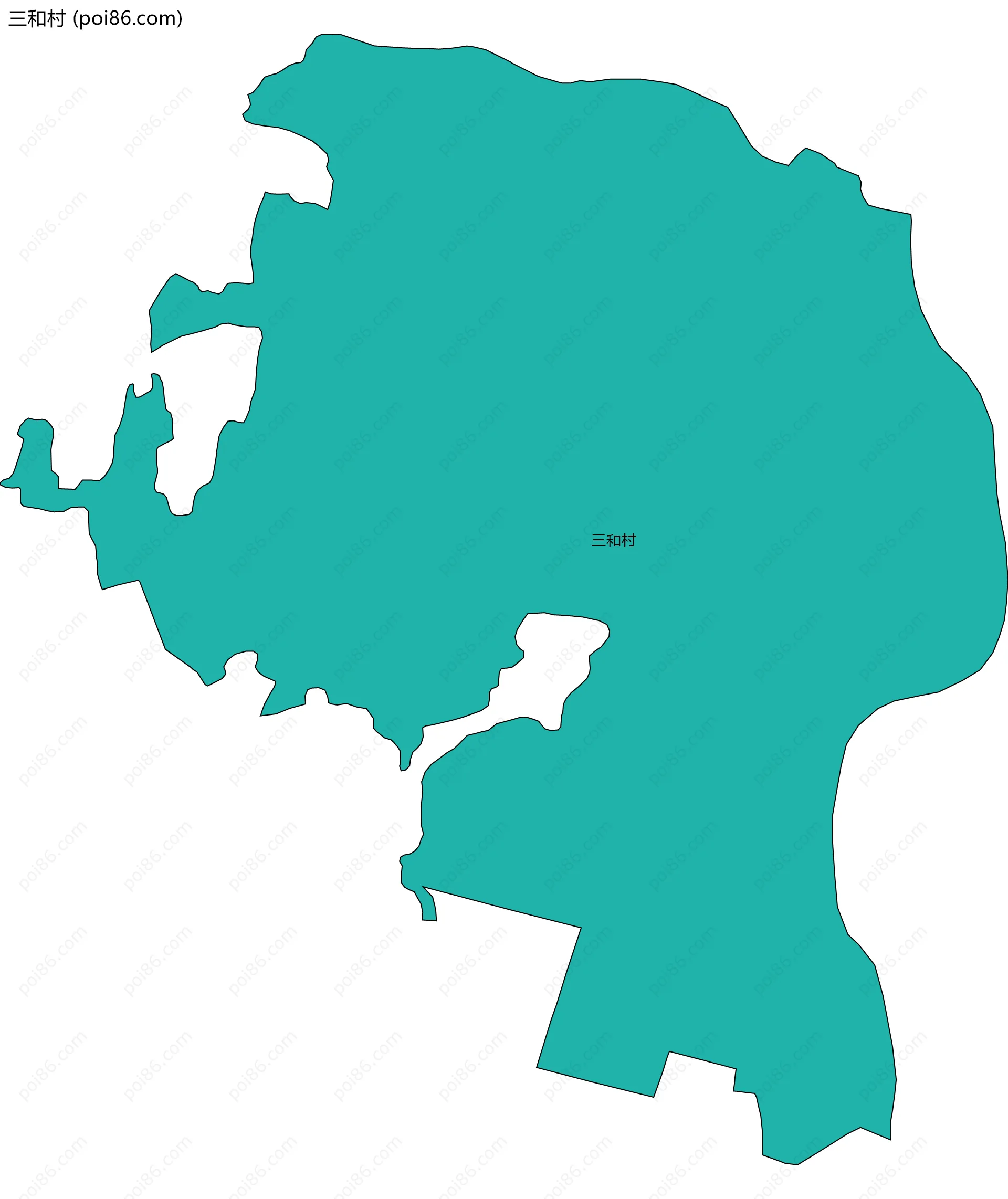 三和村边界地图