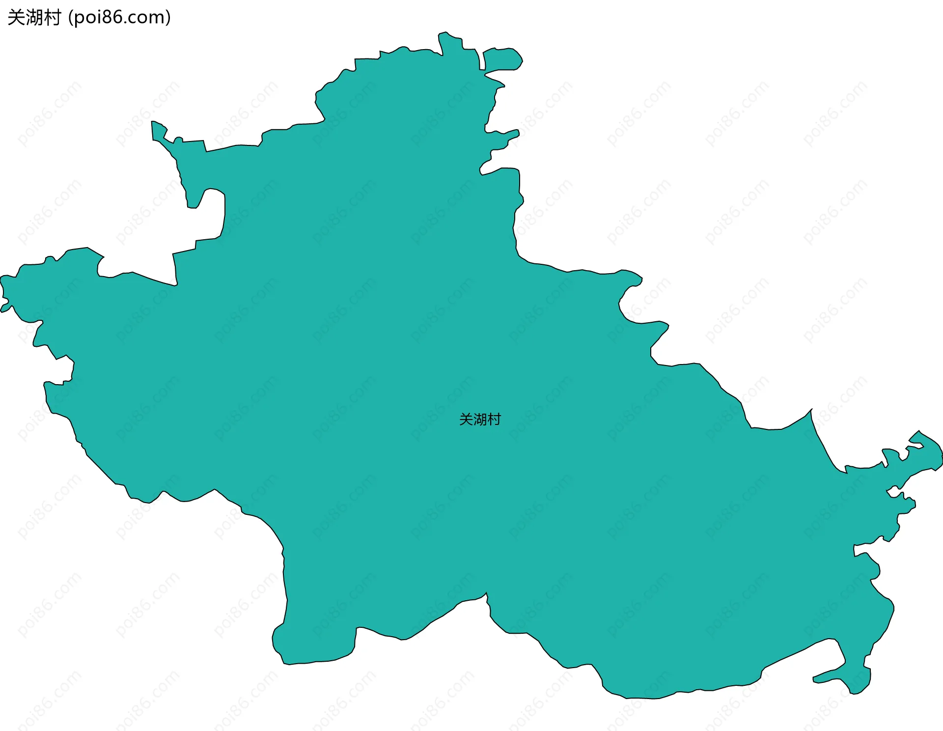 关湖村边界地图