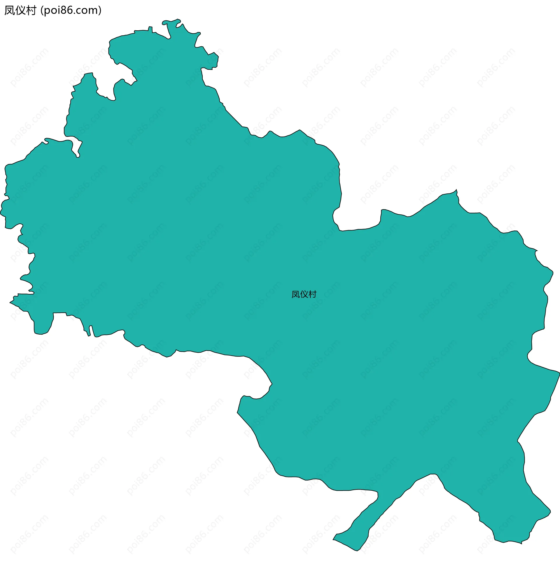 凤仪村边界地图