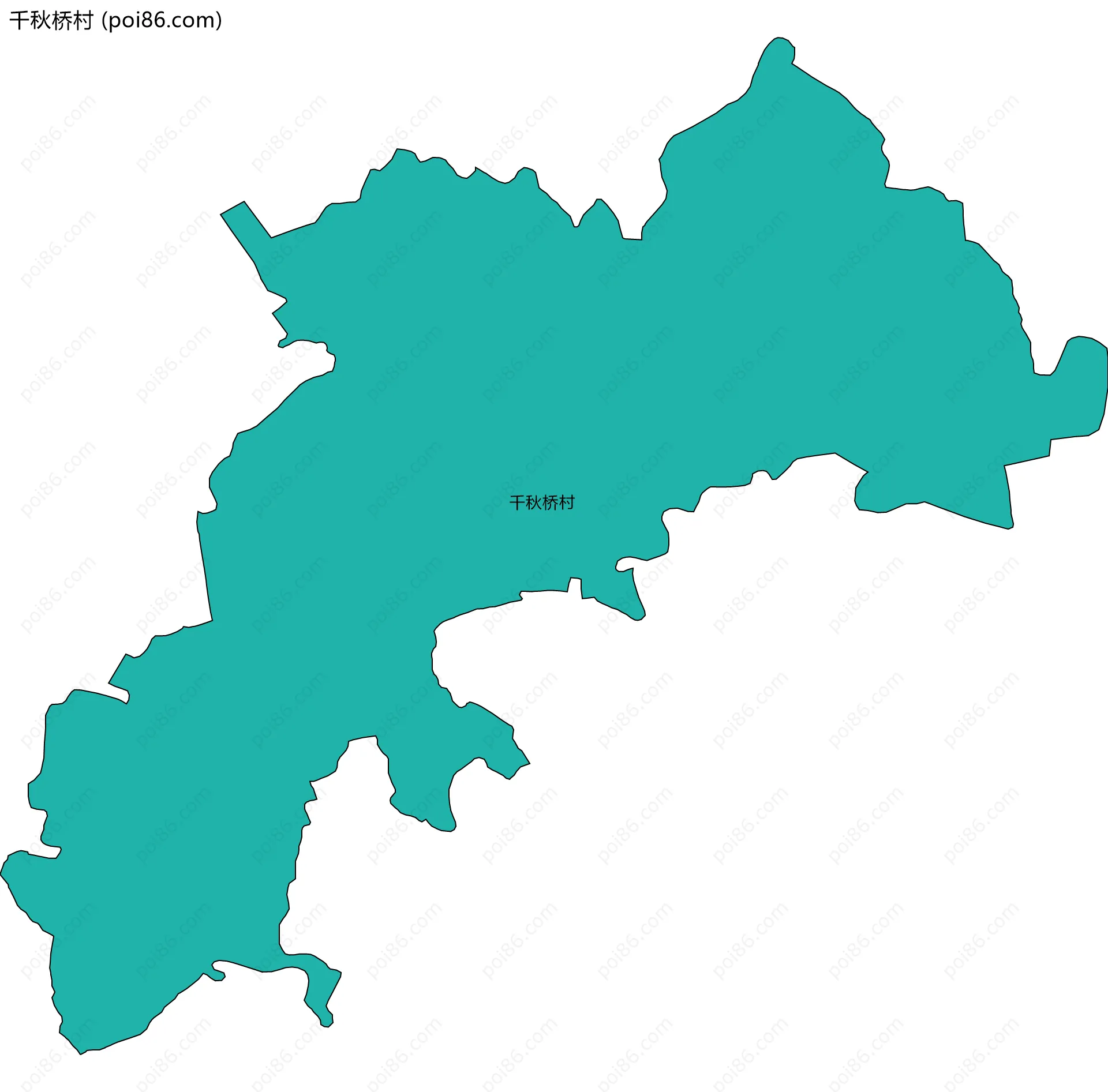 千秋桥村边界地图