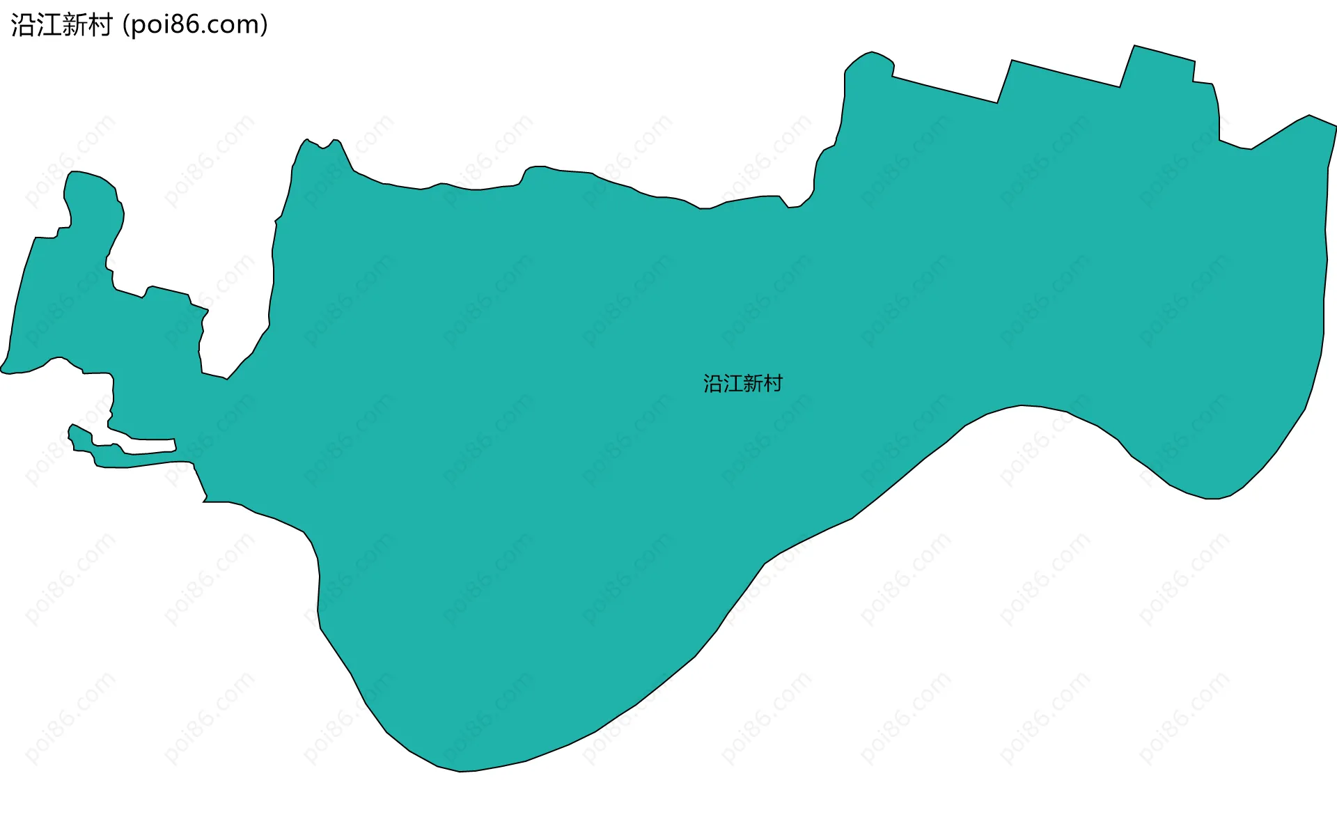 沿江新村边界地图