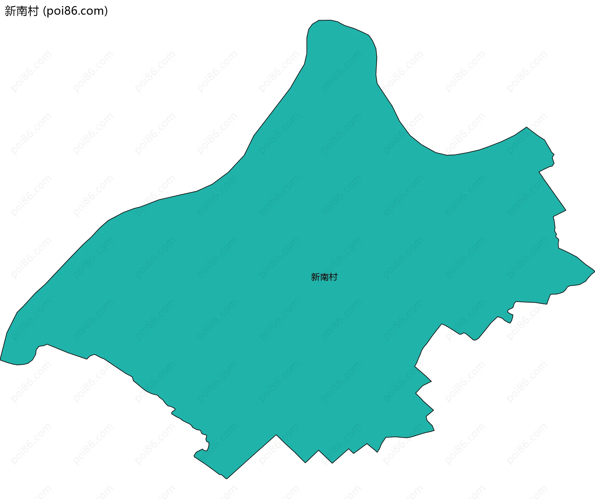 新南村边界地图
