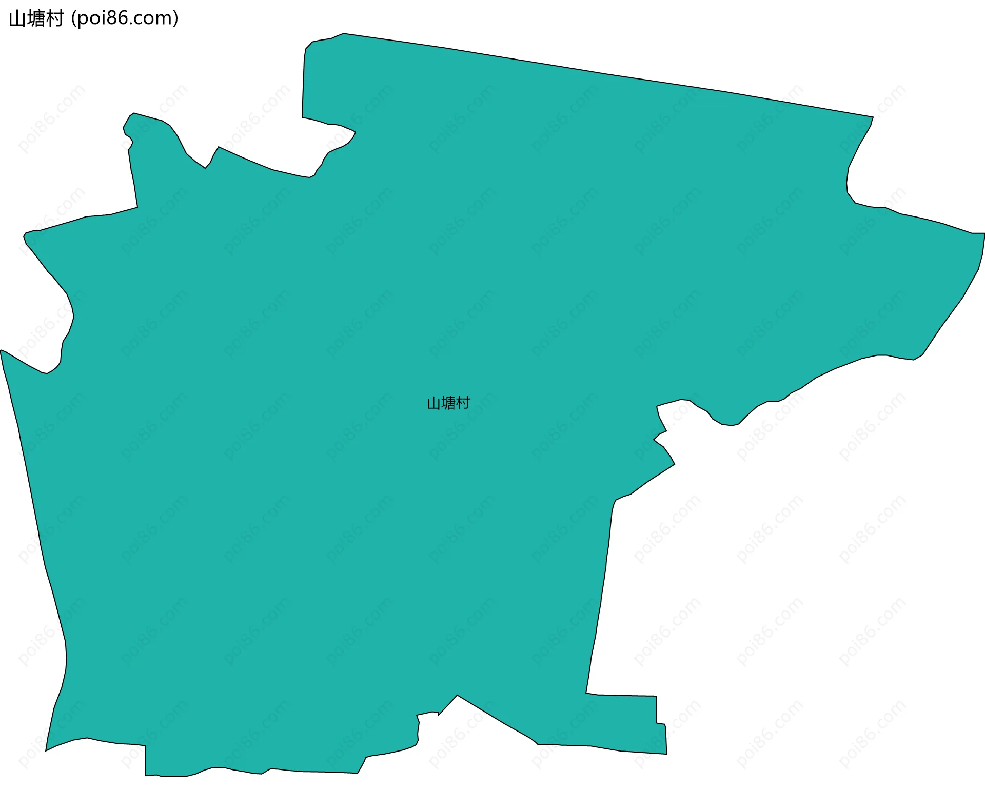 山塘村边界地图