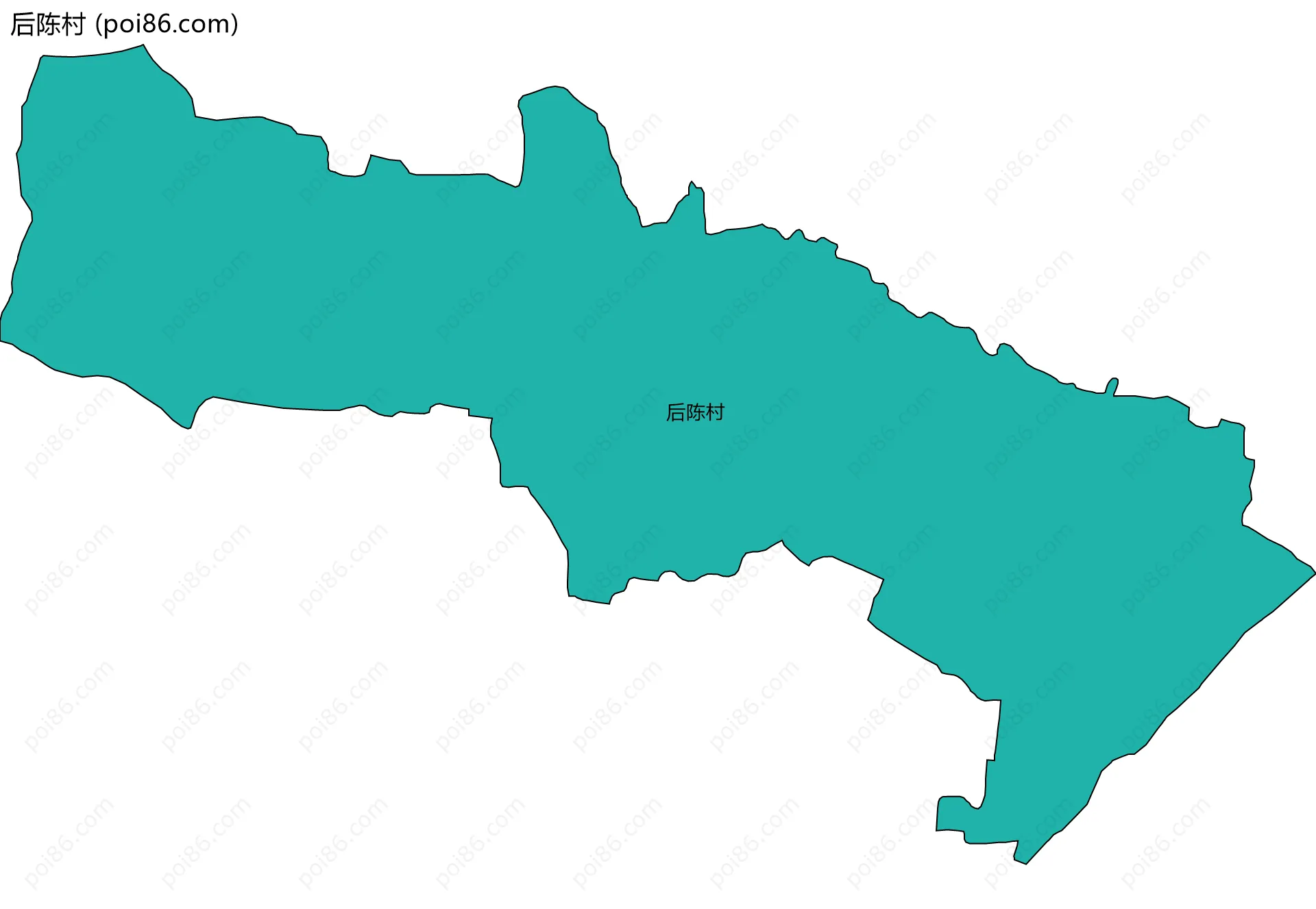 后陈村边界地图