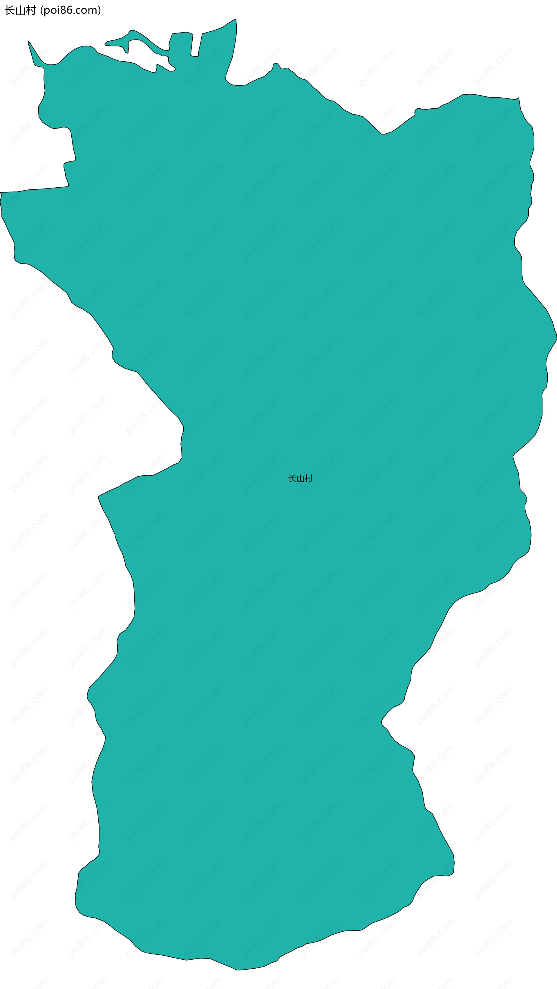 长山村边界地图