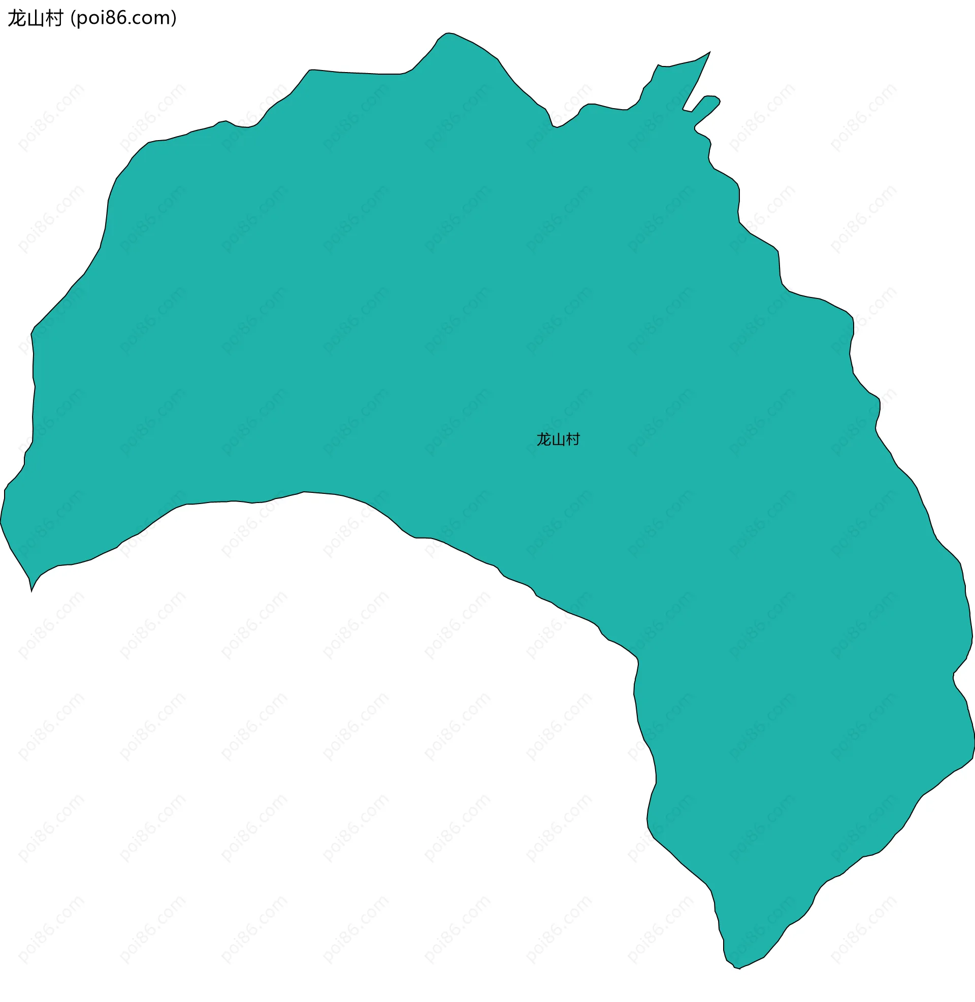 龙山村边界地图