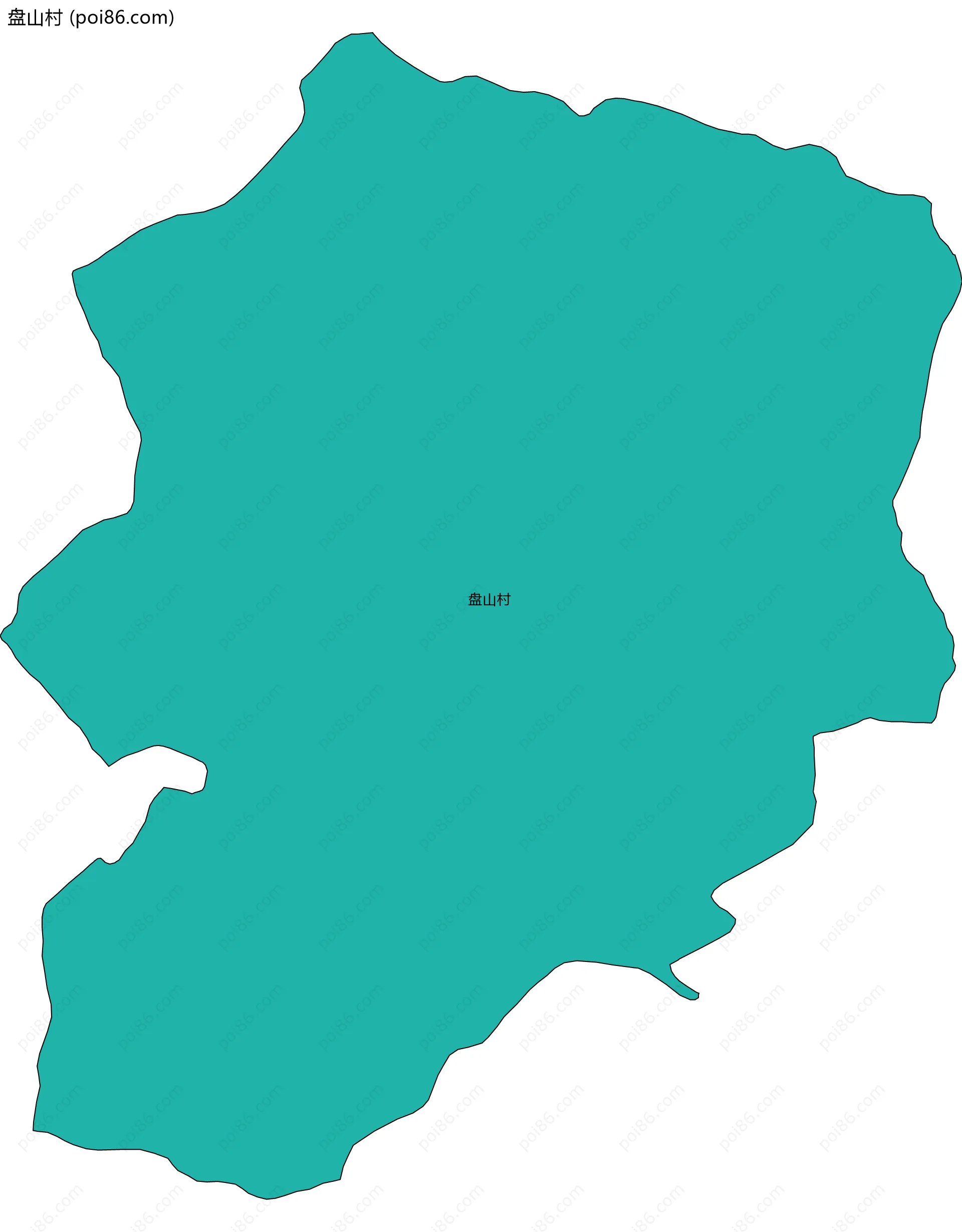 盘山村边界地图