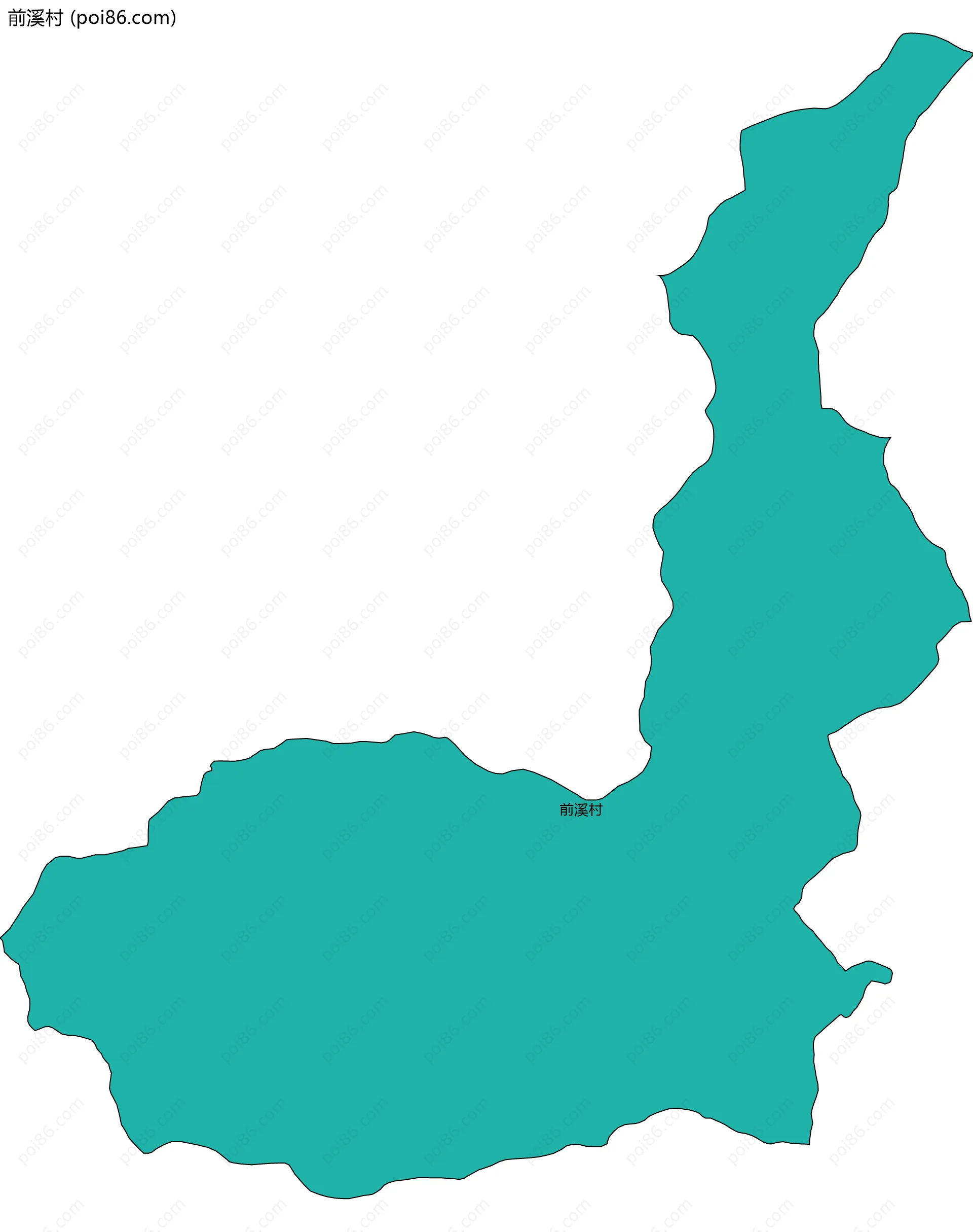 前溪村边界地图