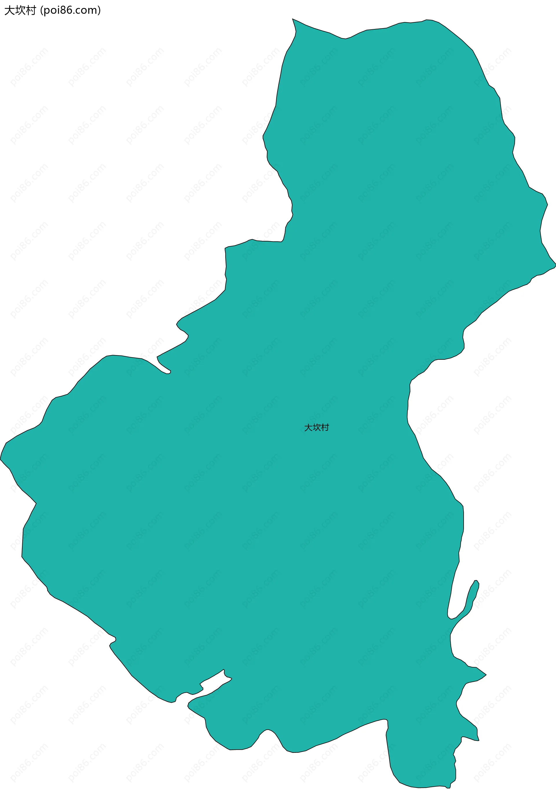 大坎村边界地图