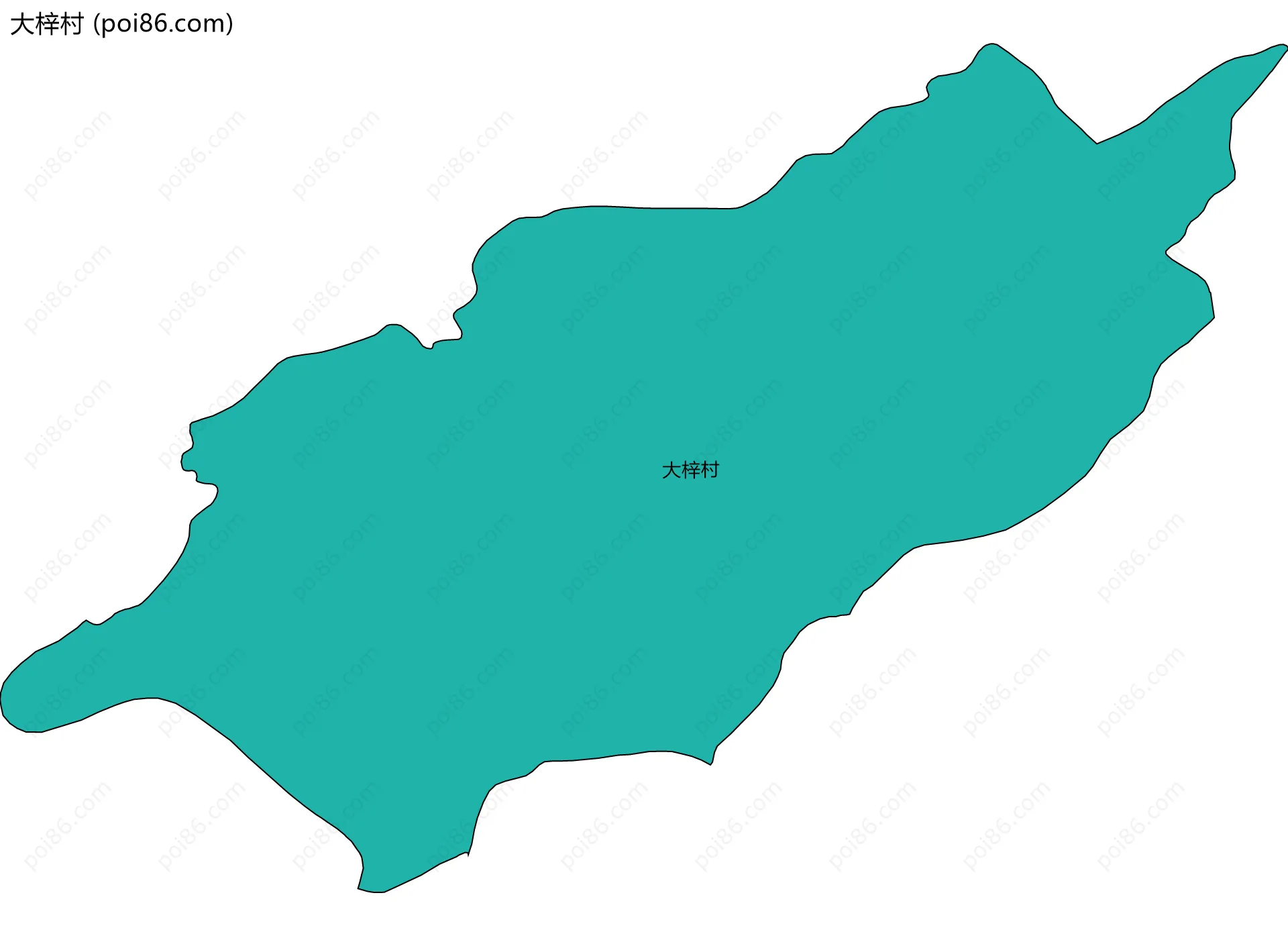 大梓村边界地图