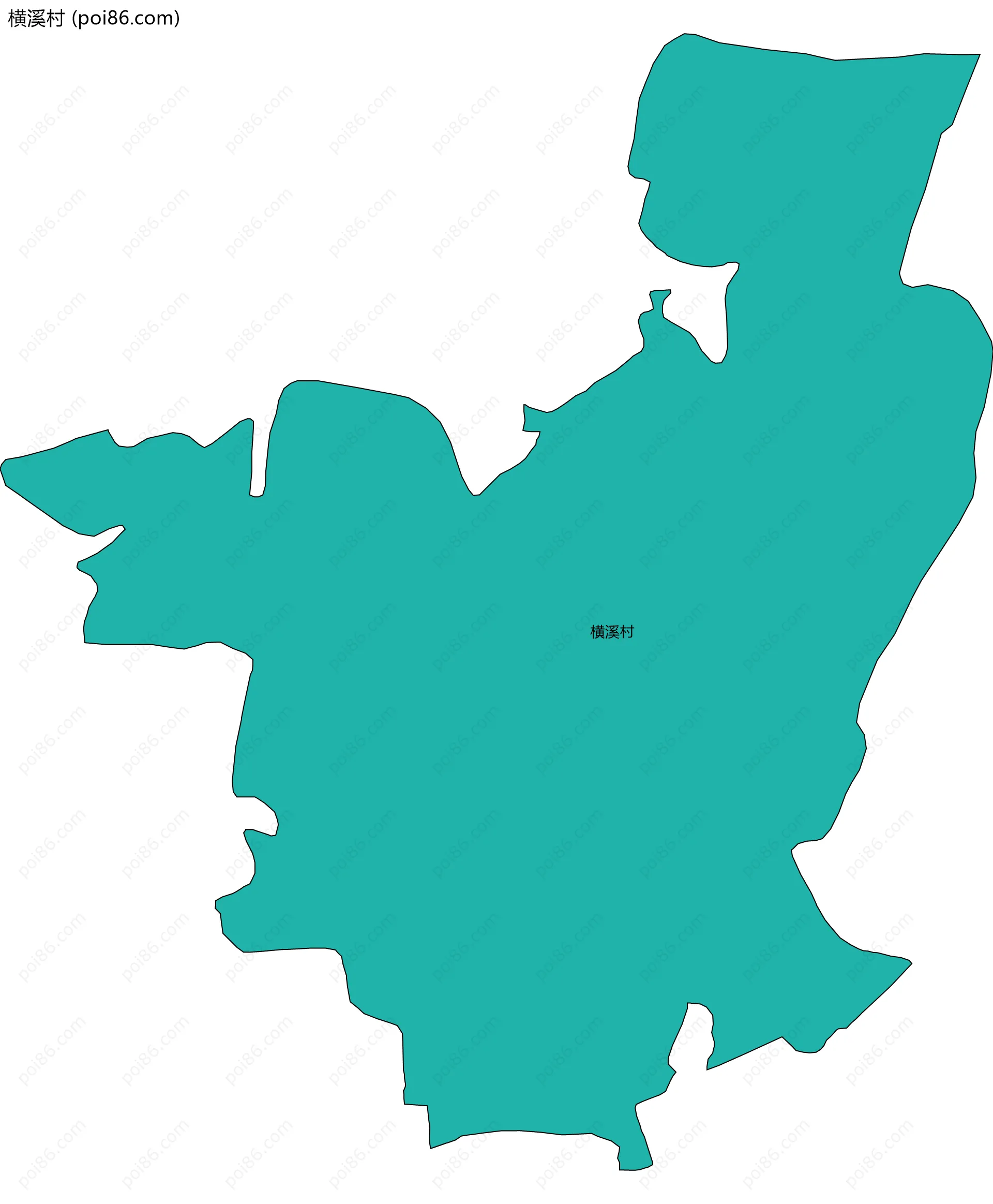 横溪村边界地图