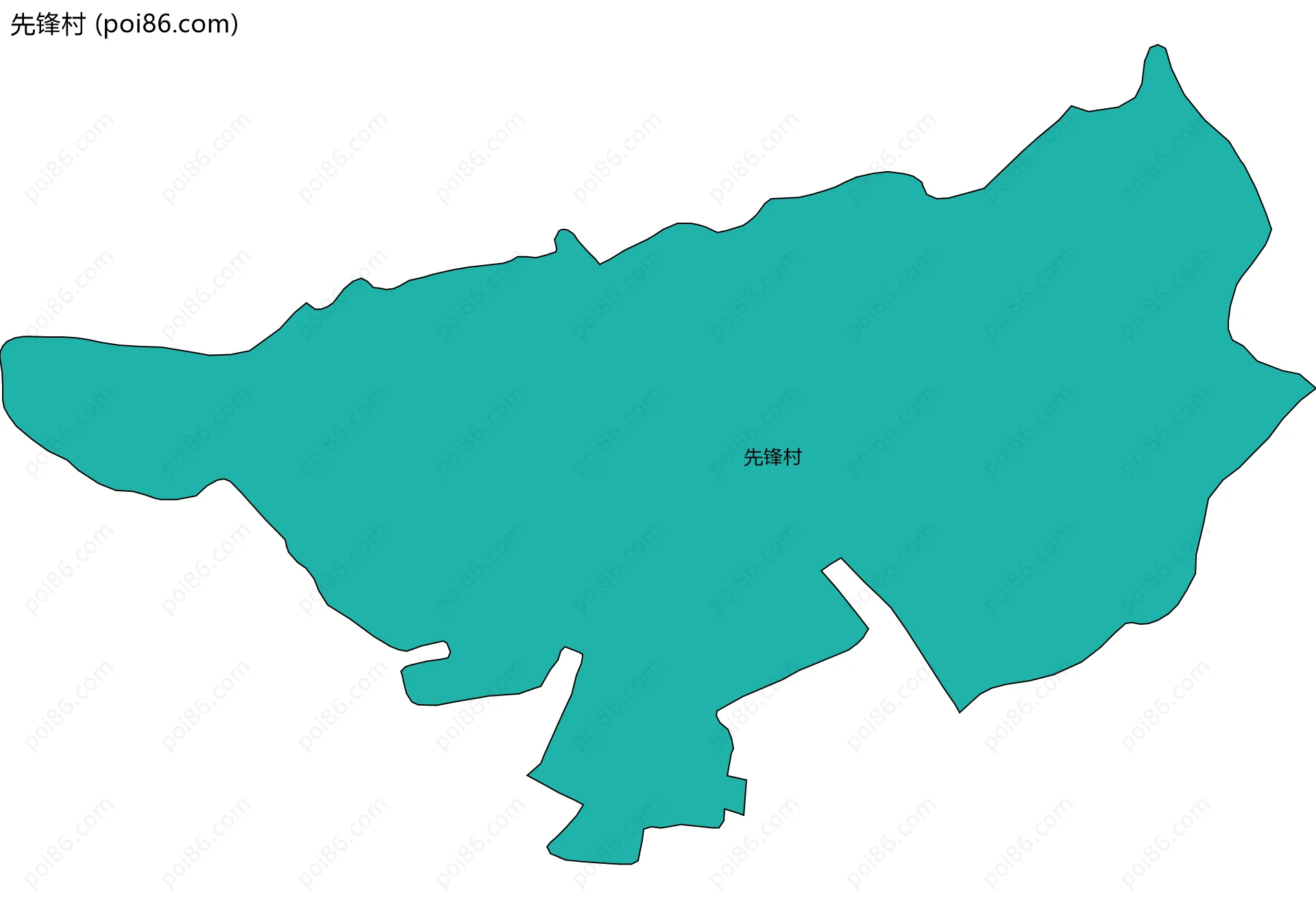 先锋村边界地图