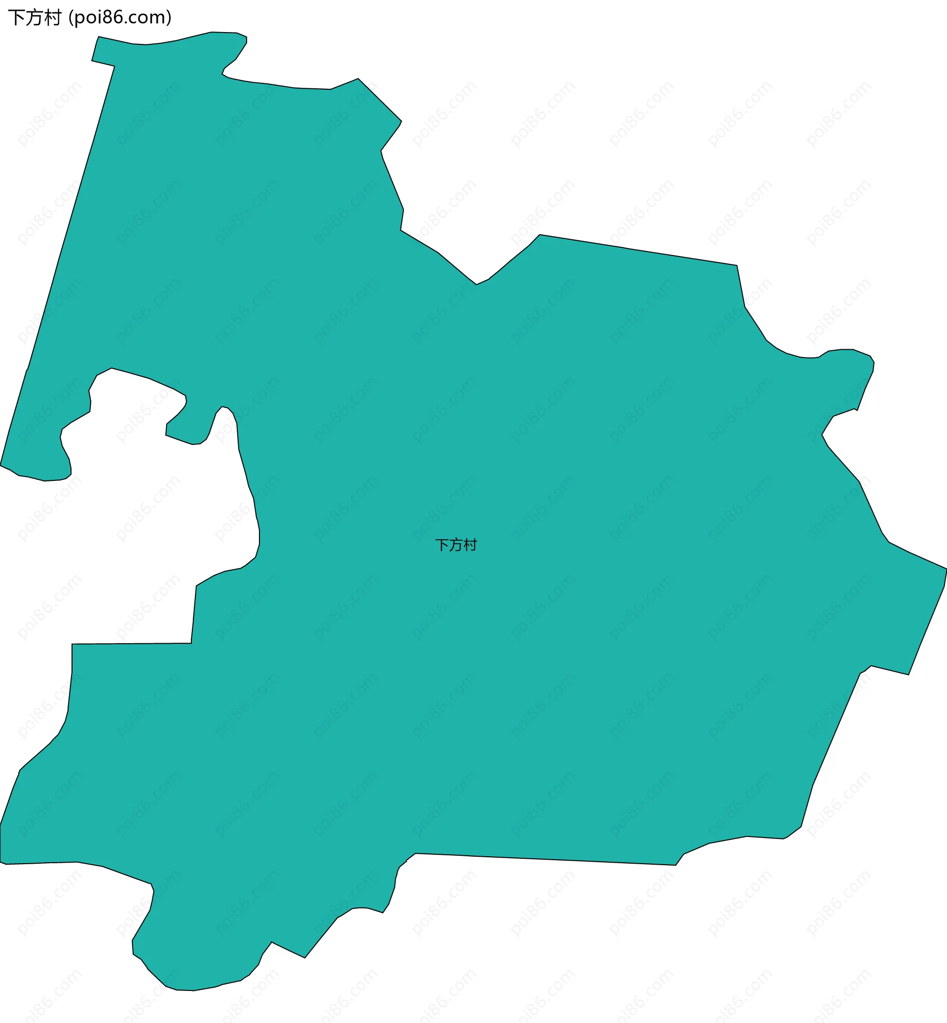 下方村边界地图
