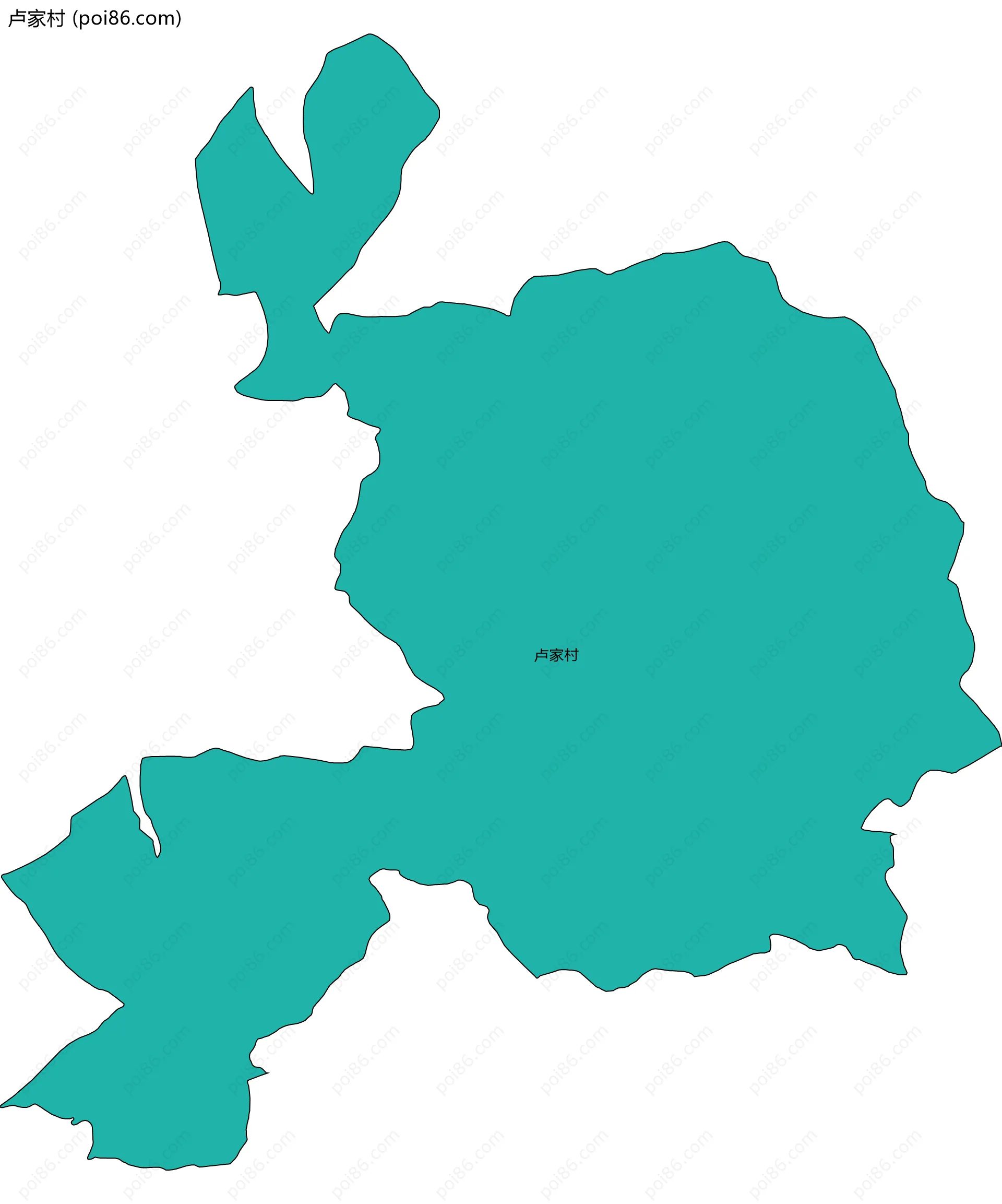 卢家村边界地图