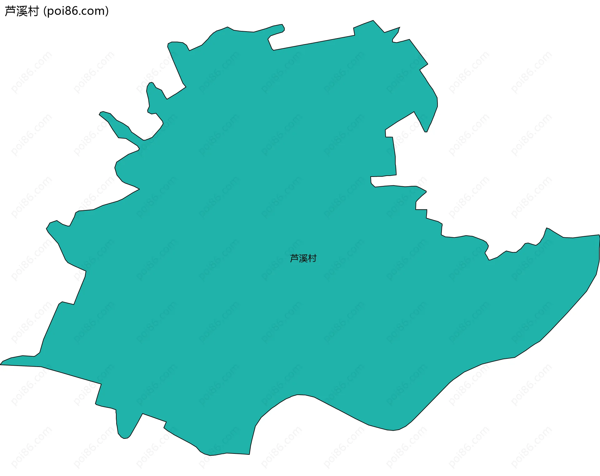 芦溪村边界地图