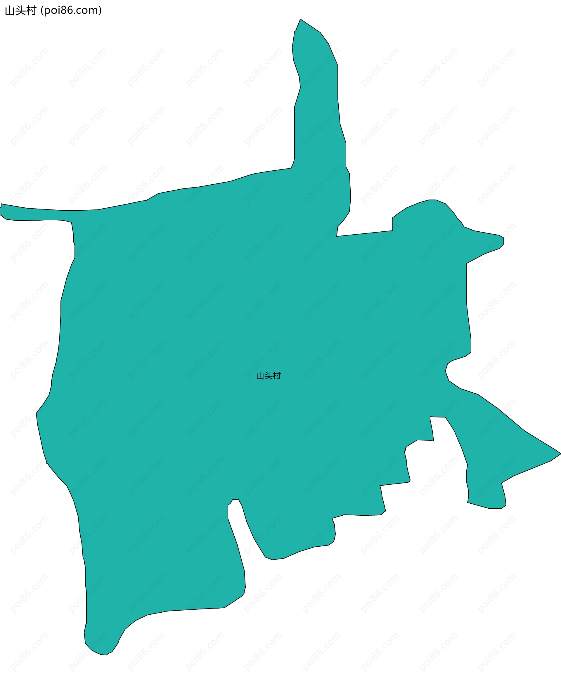 山头村边界地图