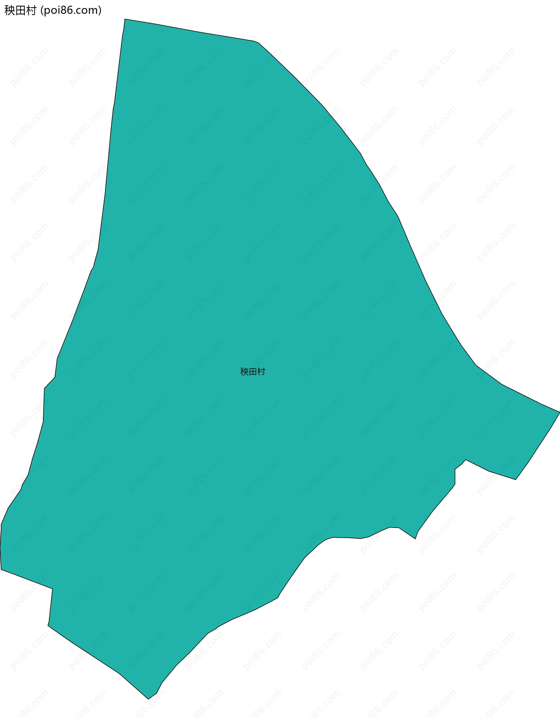 秧田村边界地图