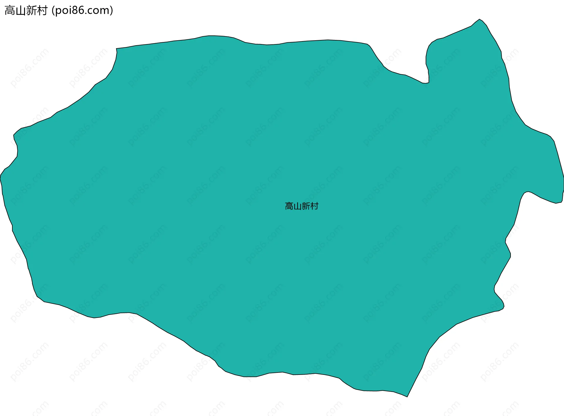 高山新村边界地图