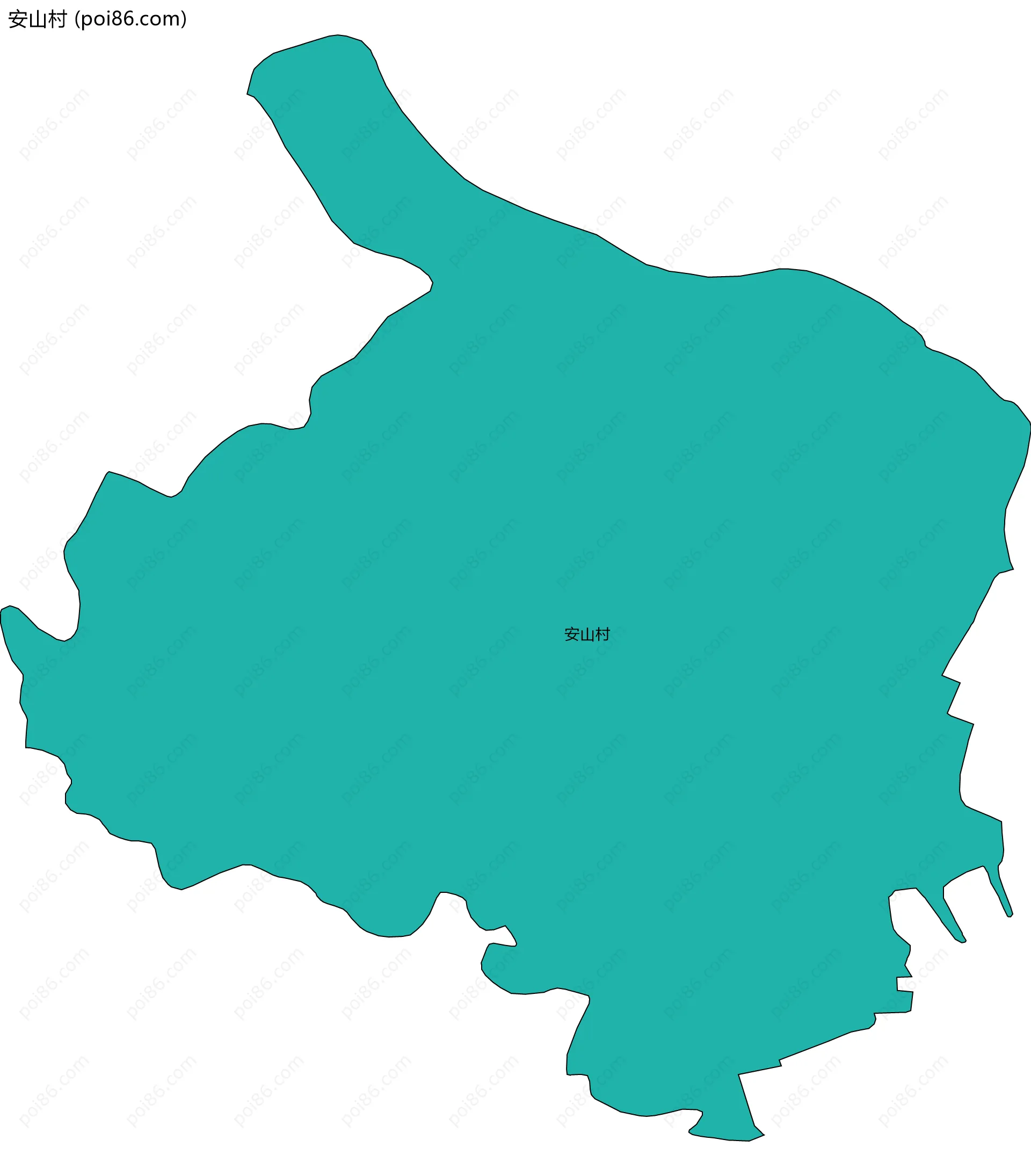 安山村边界地图