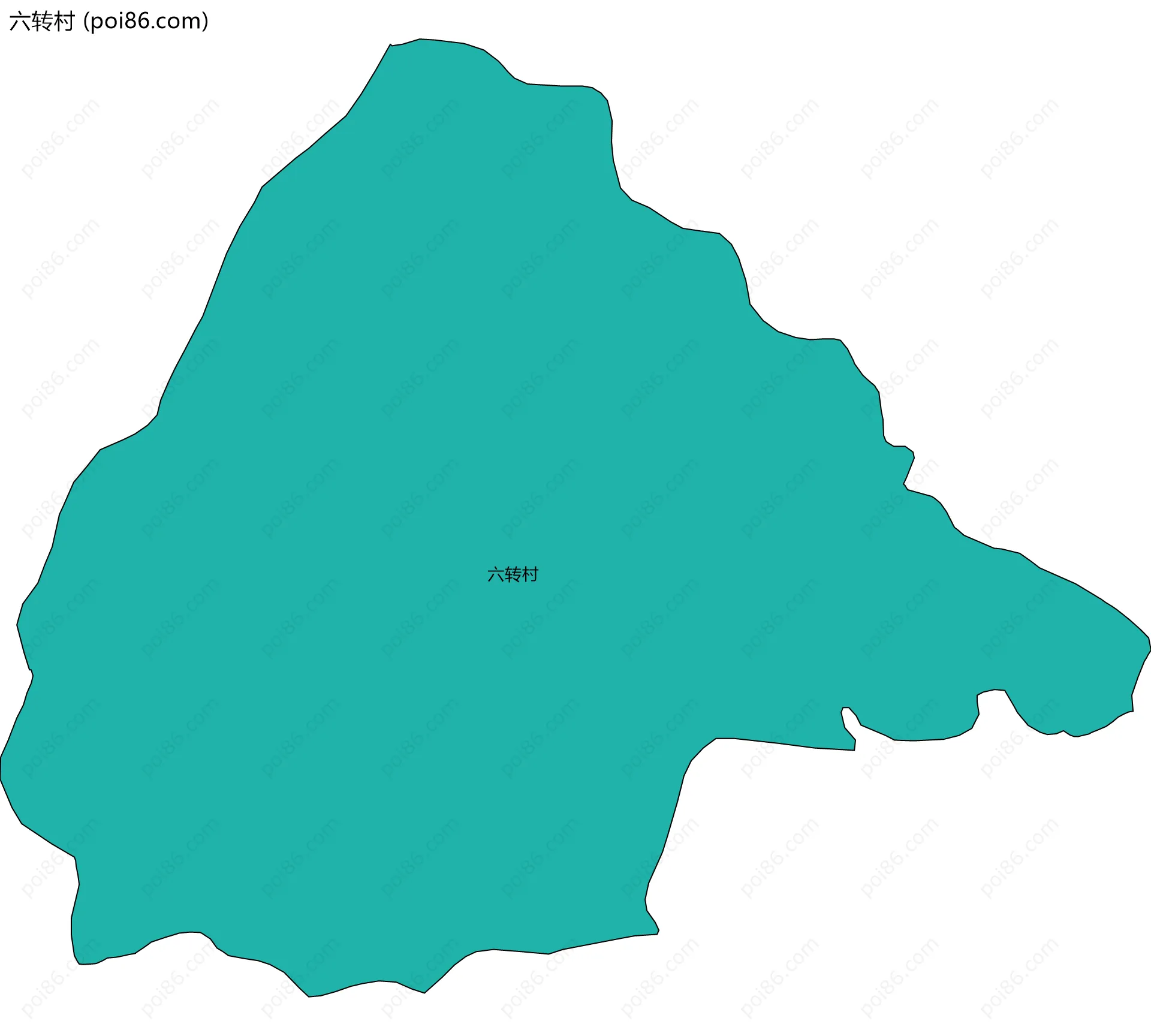 六转村边界地图