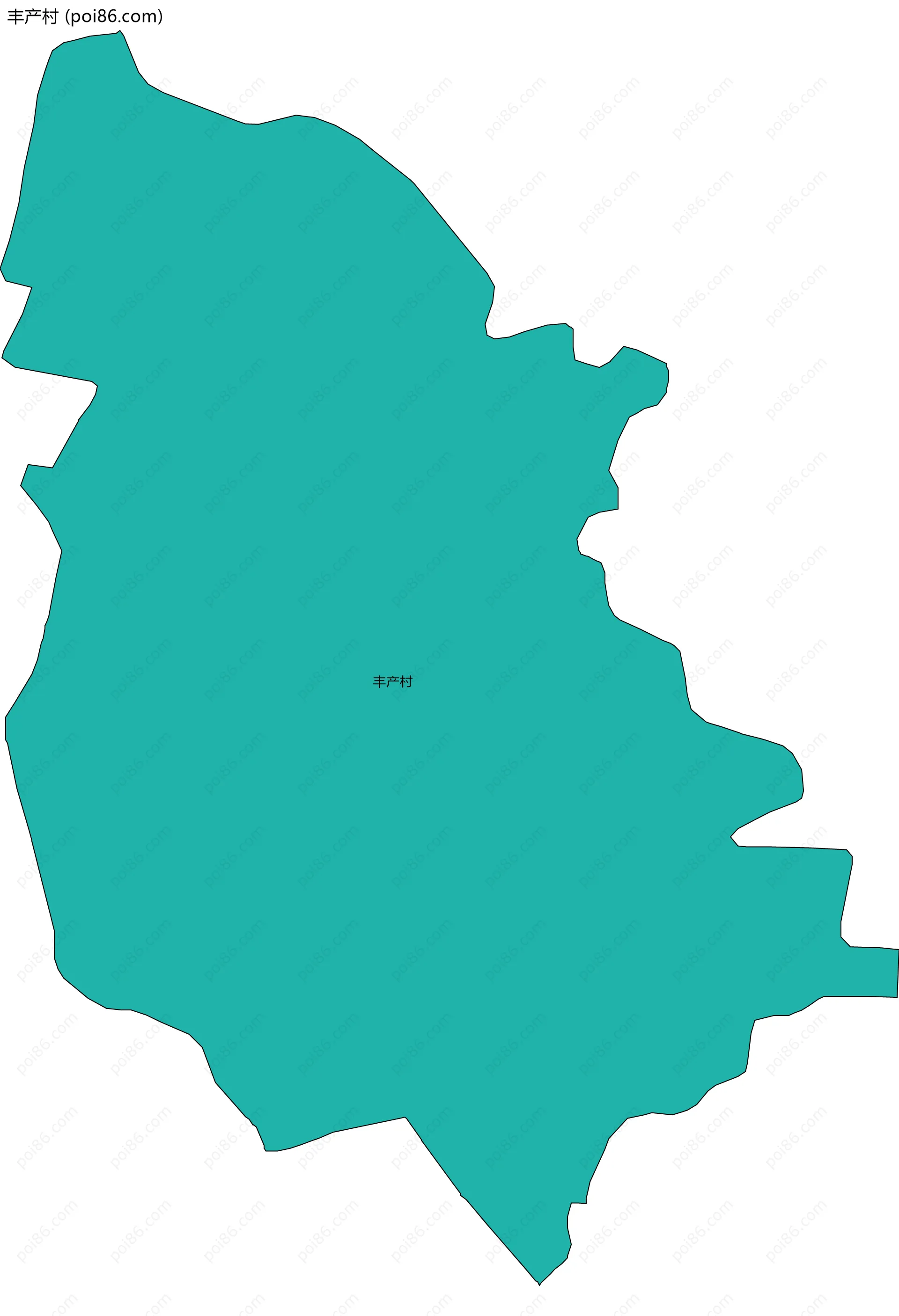 丰产村边界地图