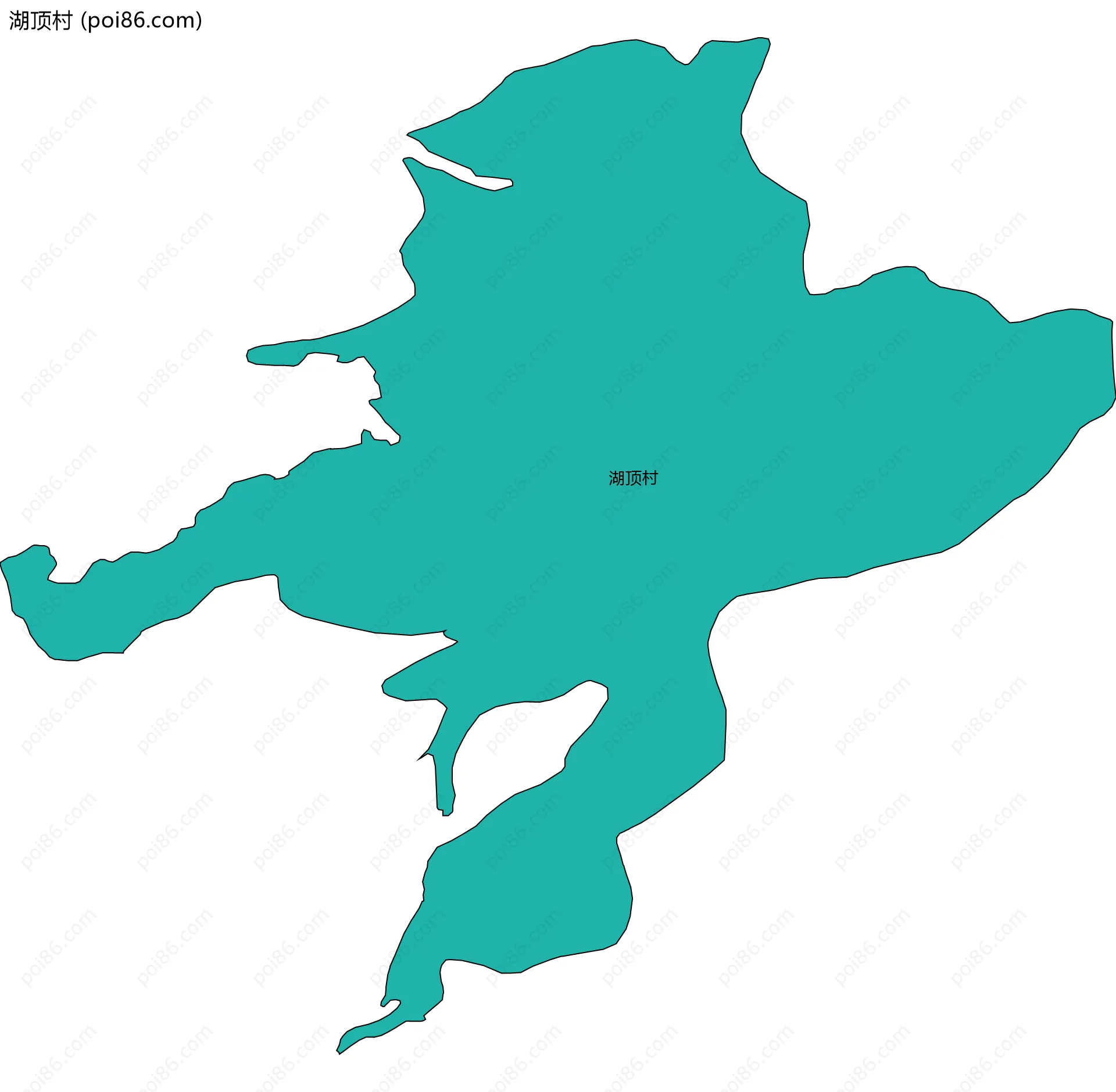 湖顶村边界地图