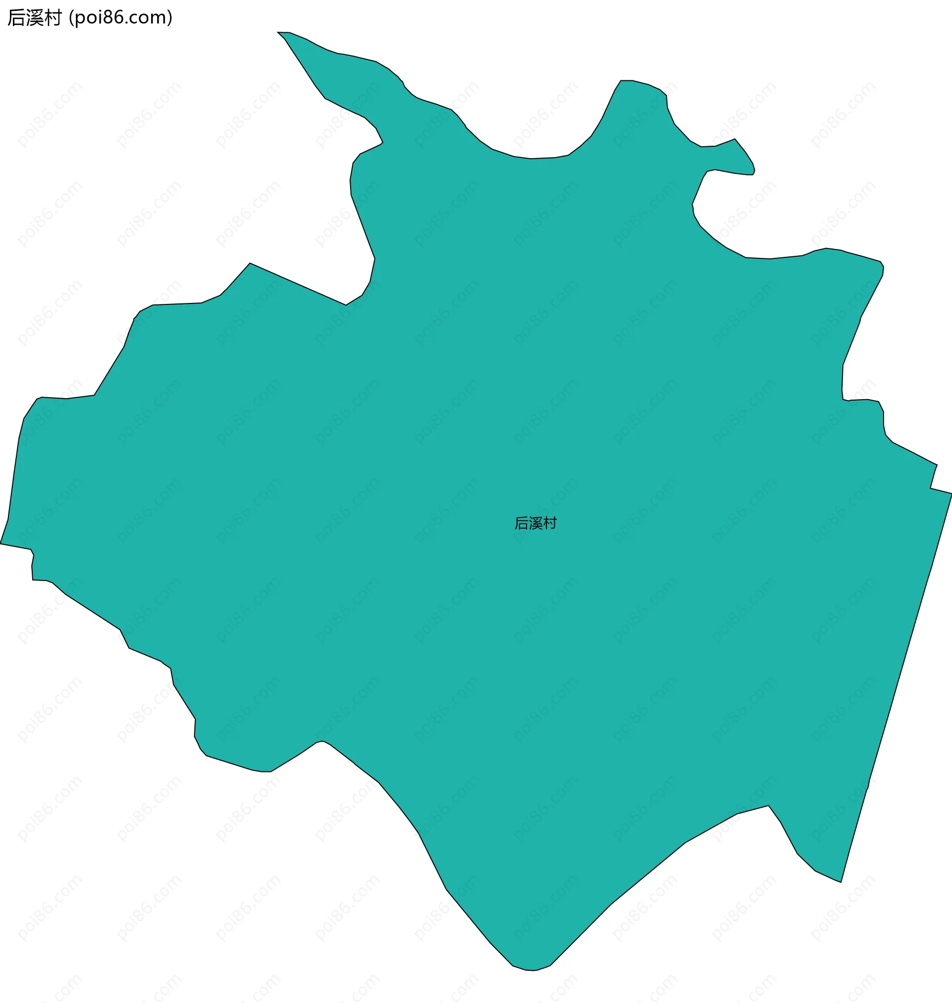 后溪村边界地图